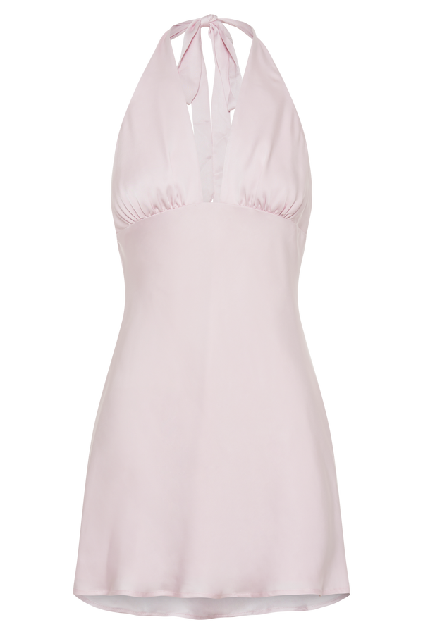 Aimee Halter Mini Dress - Fairy Floss Pink
