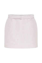 Mercer Tweed Mini Skirt - Fairy Floss Pink
