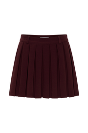 Mura Pleated Mini Skirt - Plum