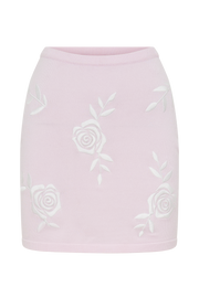 Tallulah Rose Knit Mini Skirt - Fairy Floss Pink