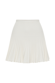 Wendy Pleated Knit Mini Skirt - Ivory