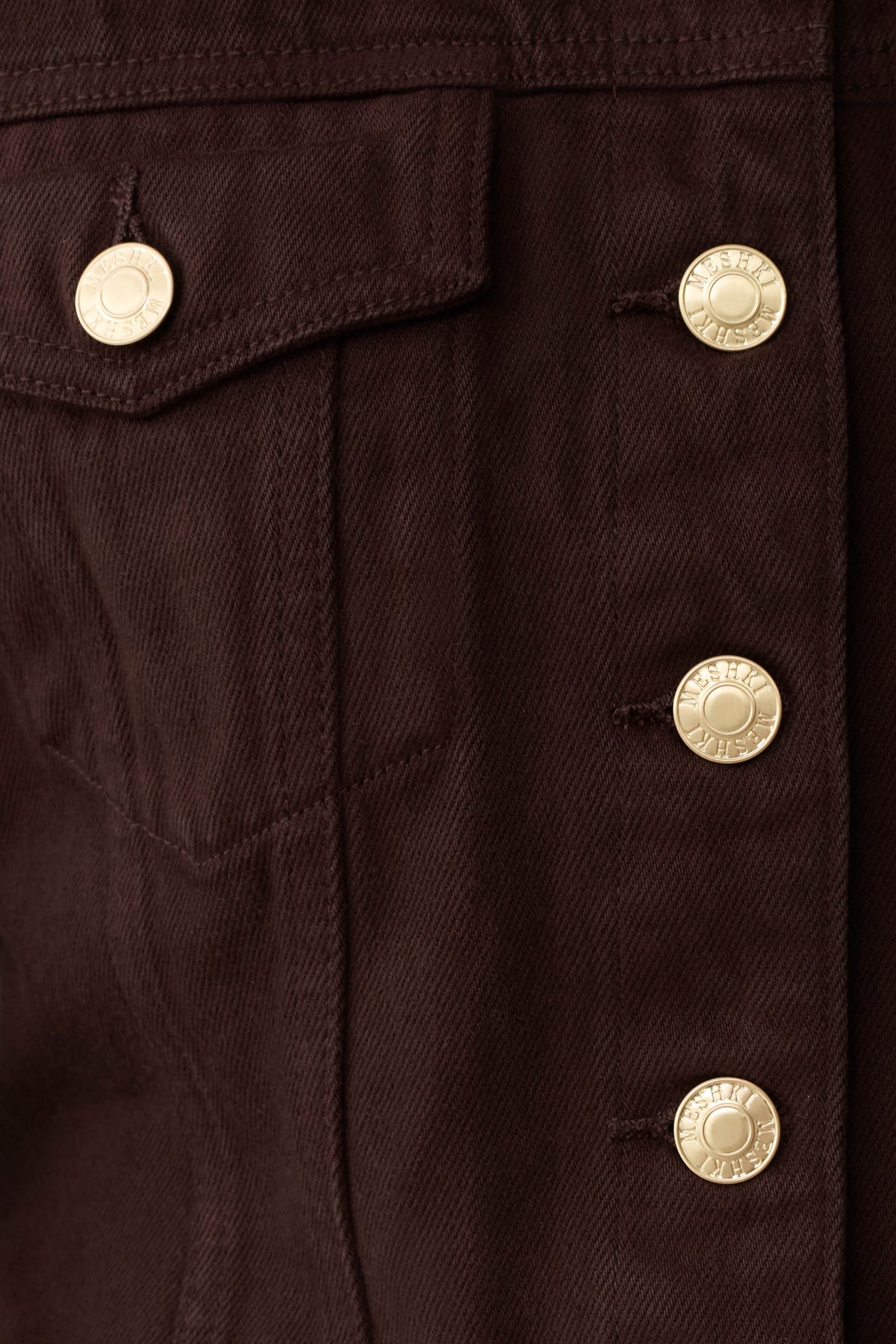 Renee Belted Denim Jacket - Chocolate