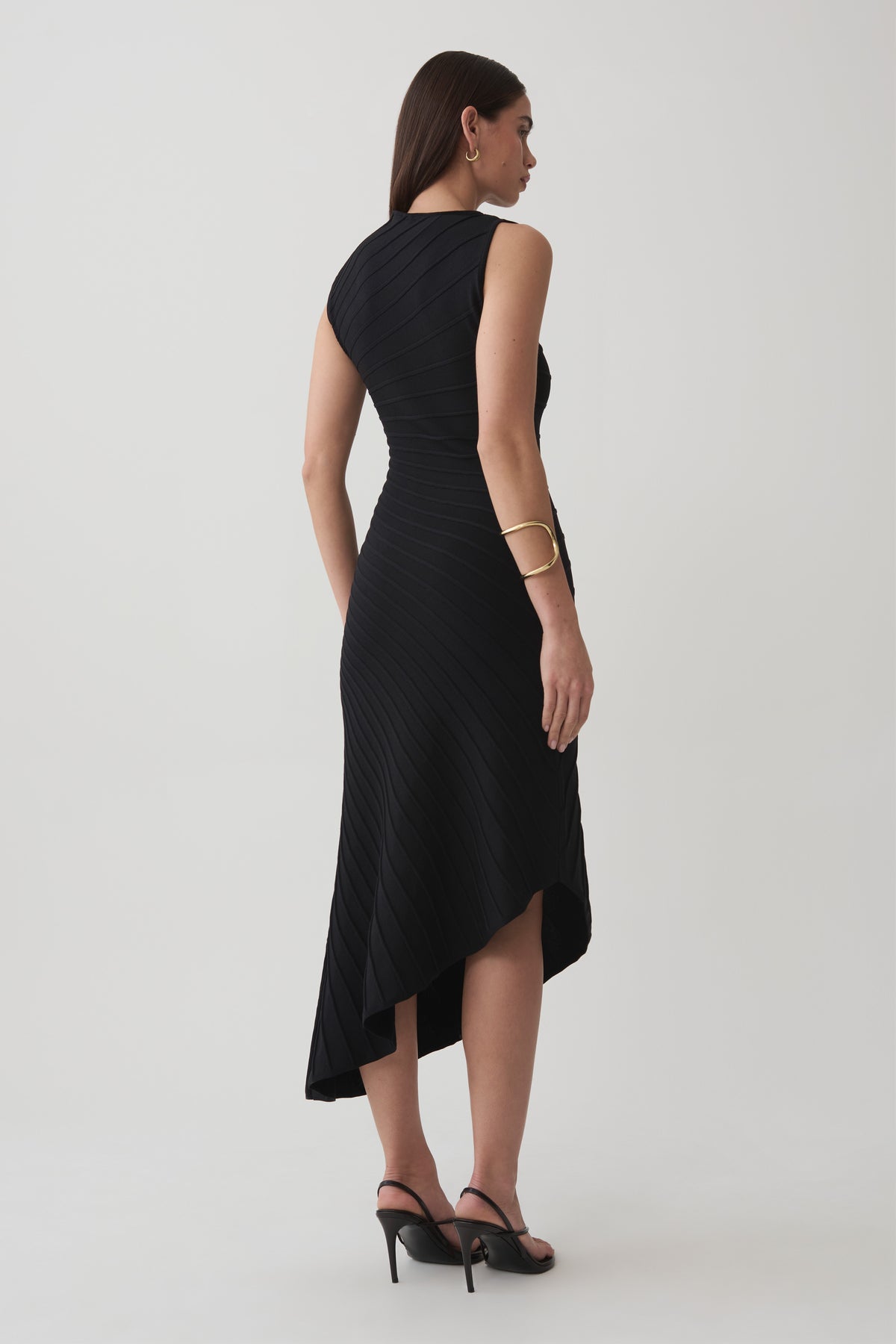 Milasandra Pleated Knit Dress - Black #2