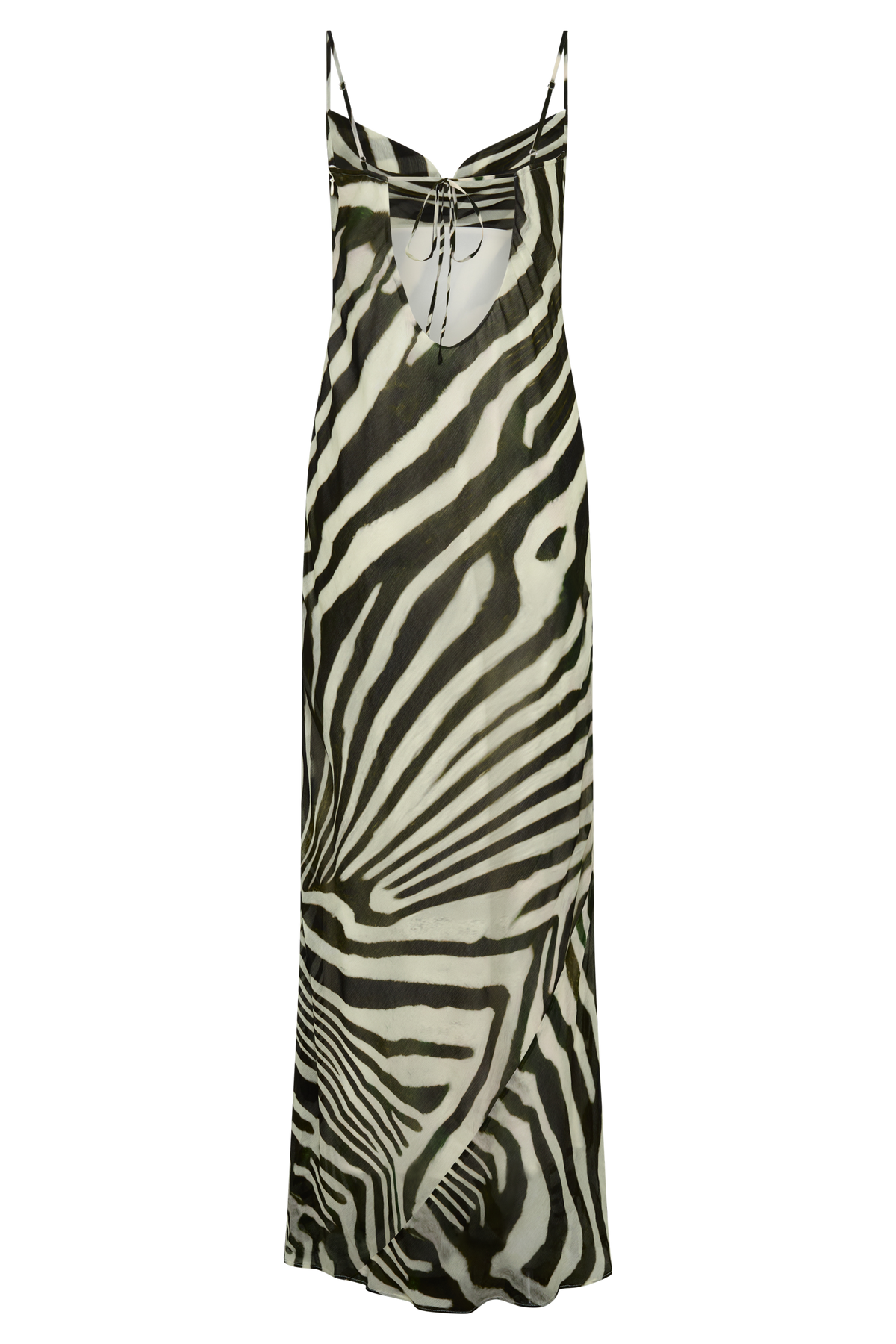 Zoe Cowl Front Printed Maxi Dress - Zebra Print