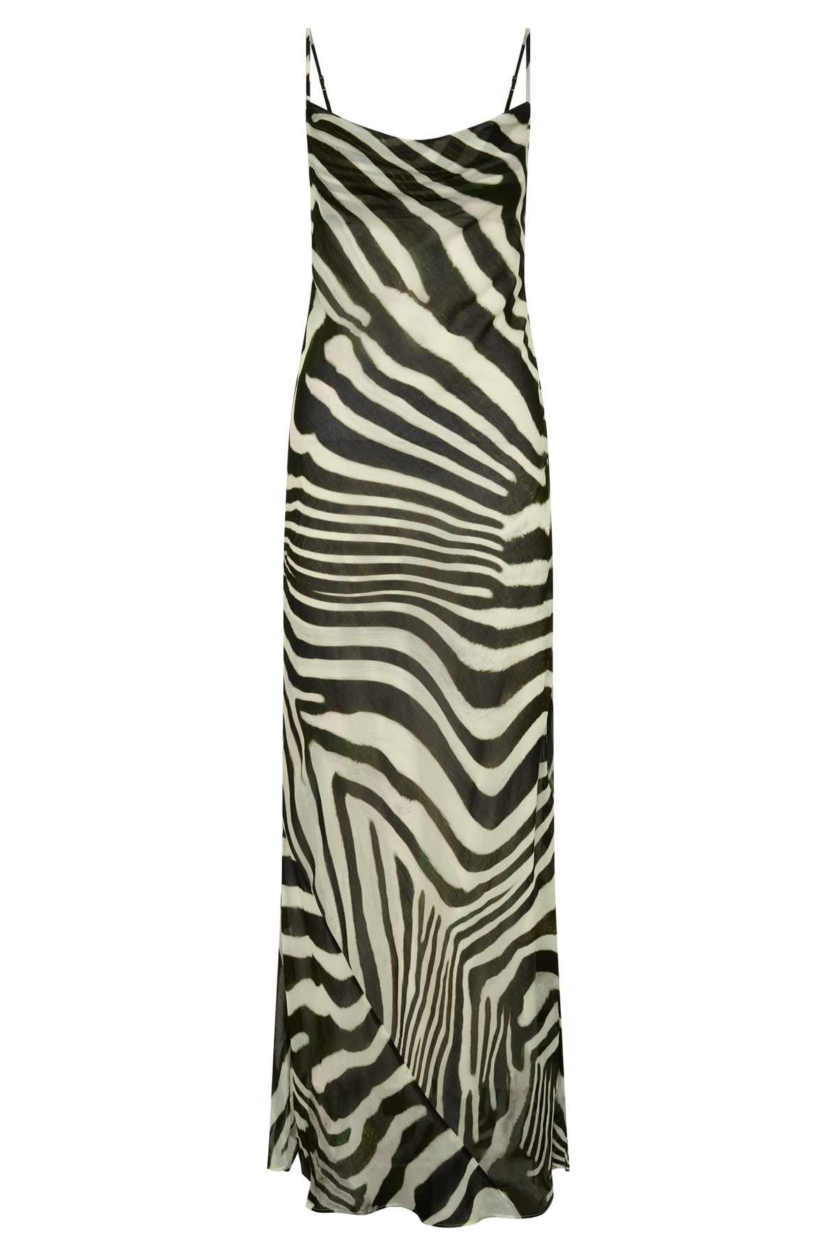 Zoe Cowl Front Printed Maxi Dress - Zebra Print #8