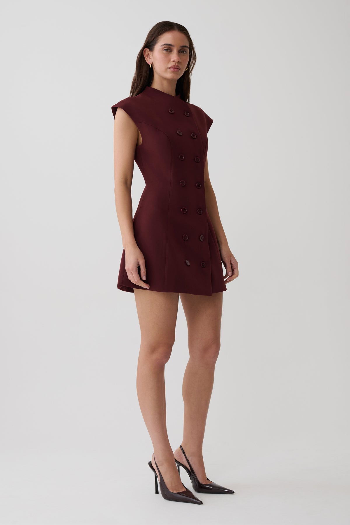 Luciana Suiting Mini Dress - Wine #5