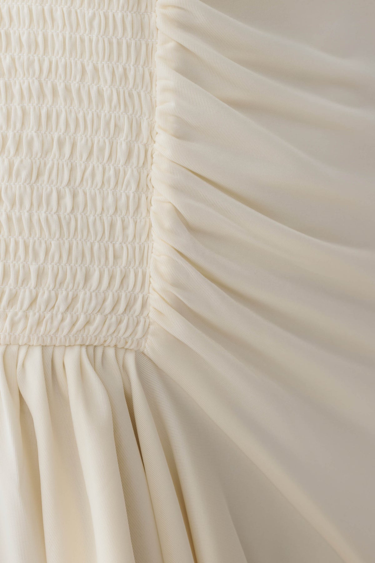 Andaluz High Neck Side Split Dress - Ivory #7