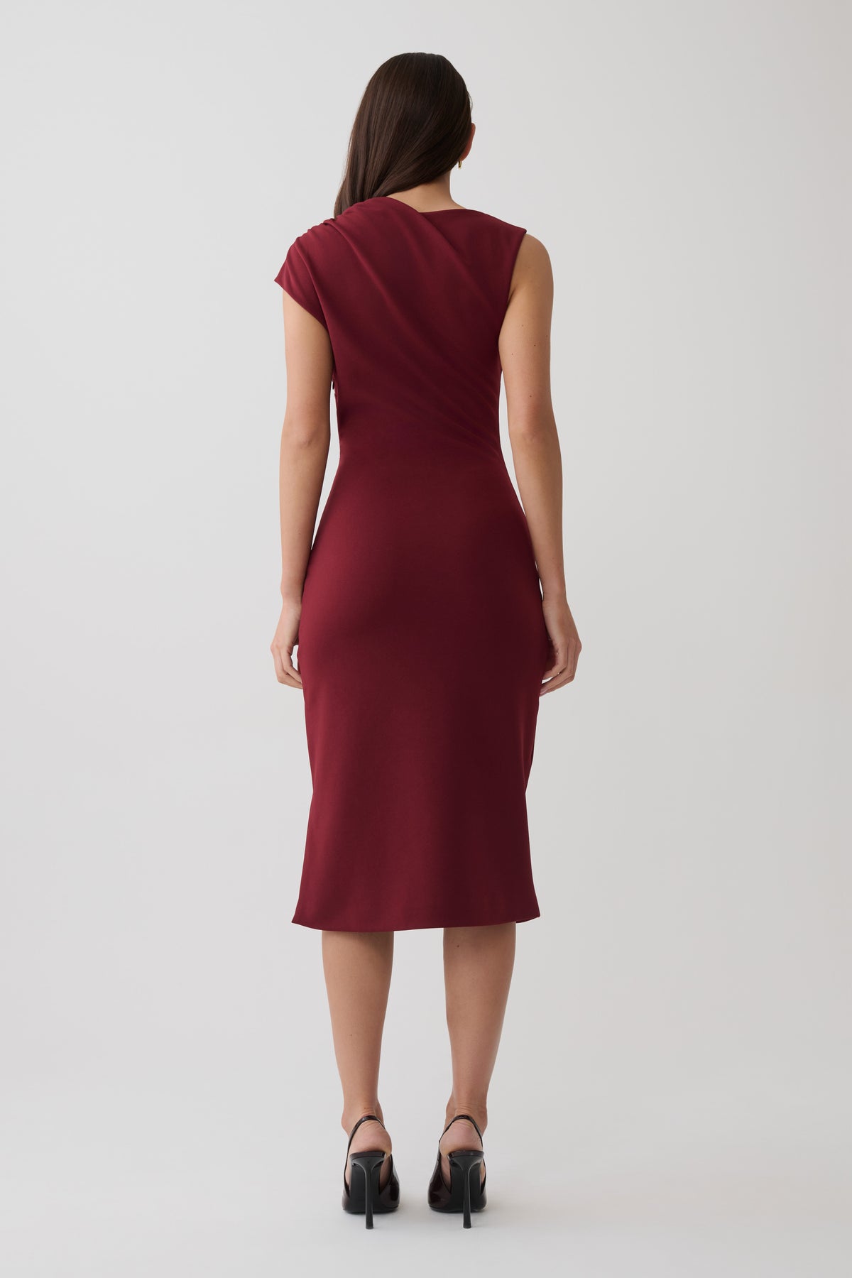 Gloom Midi Dress - Wine #2