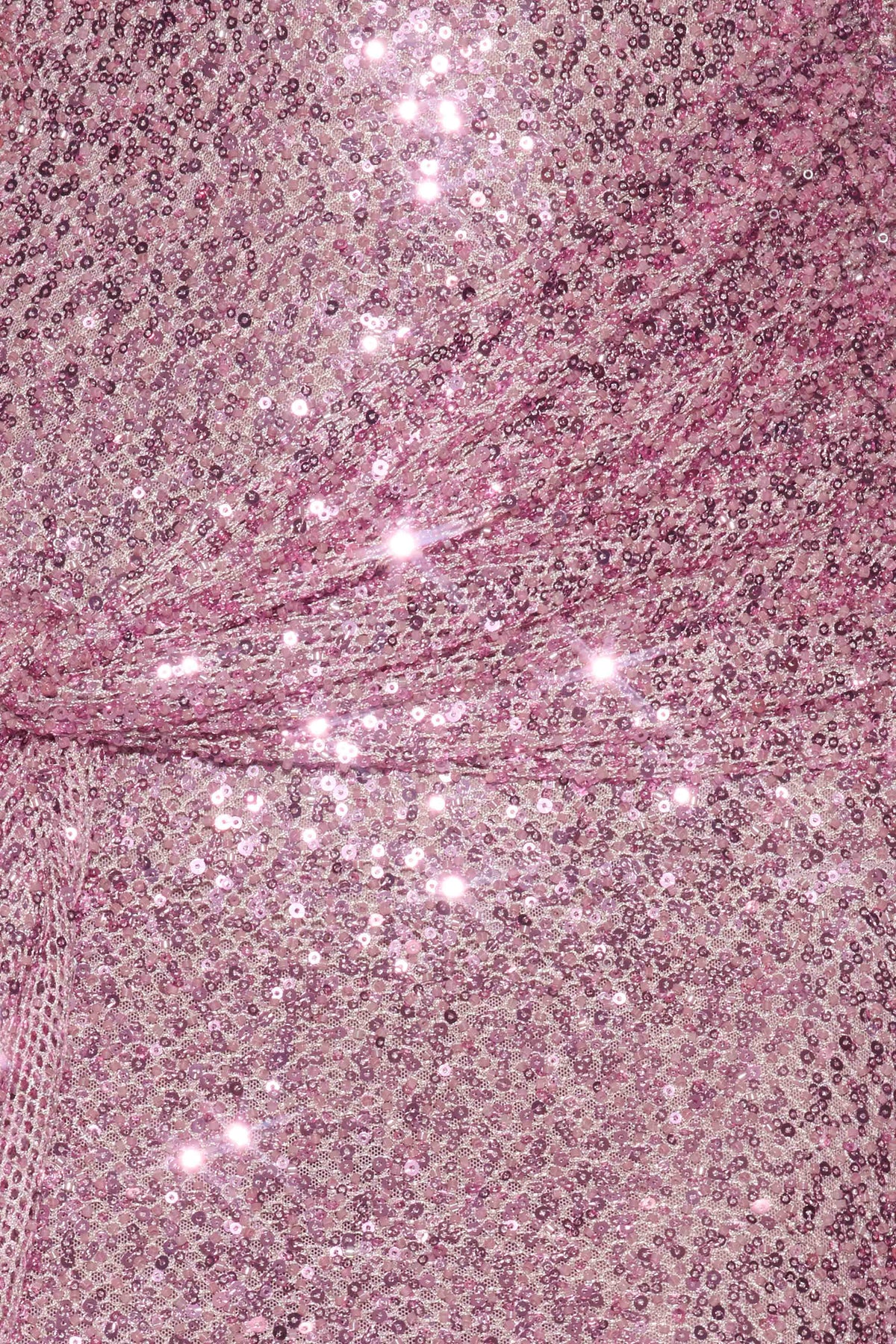 Alison Beaded Sheer Cowl Mini Dress - Pale Pink #6