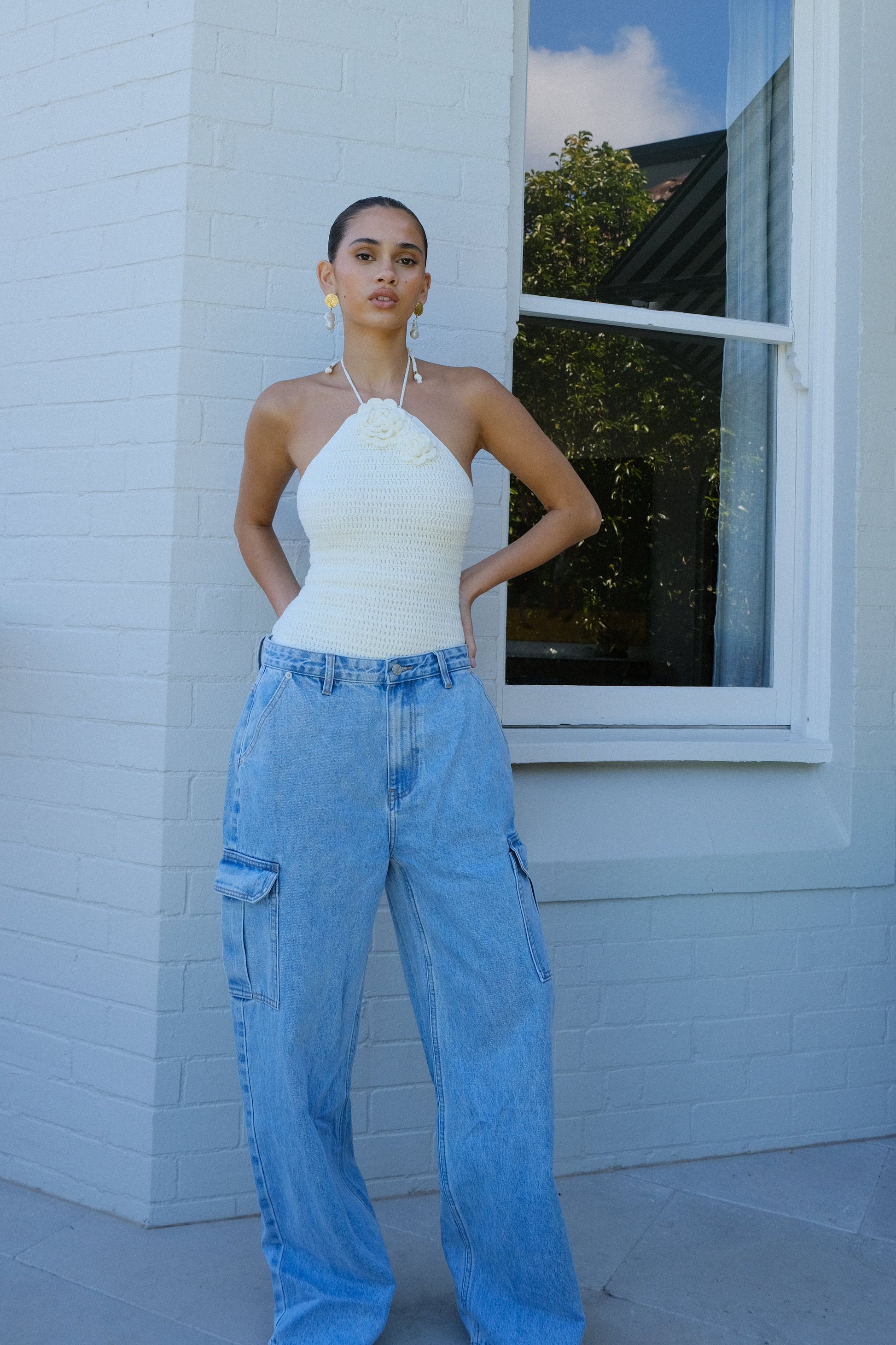 Marley Rose Crochet One Piece - Ivory #5