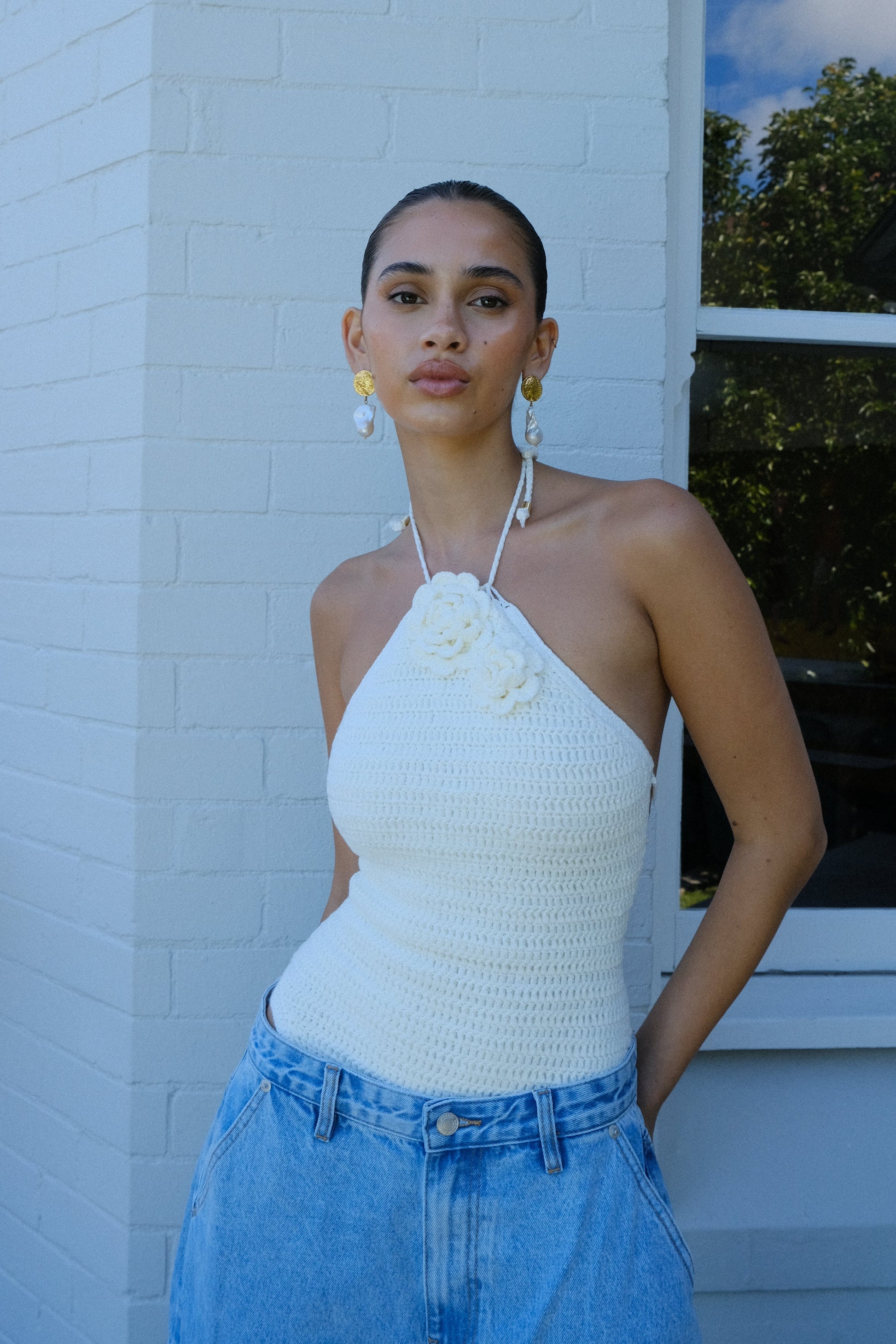 Marley Rose Crochet One Piece - Ivory #4