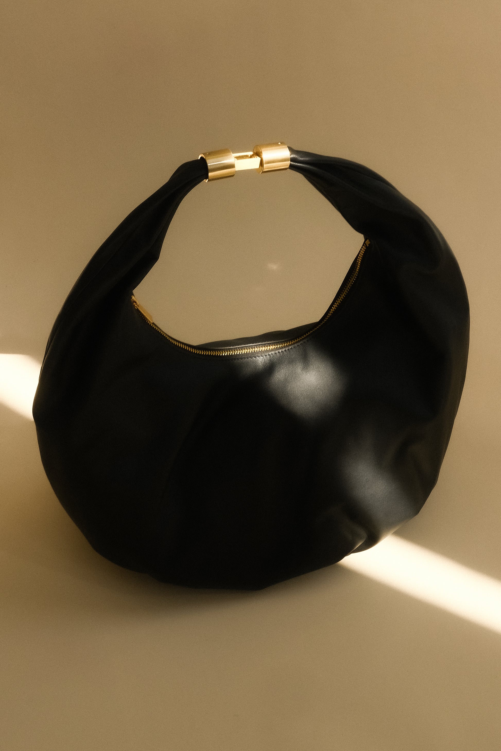 Bristol Croissant Leather Shoulder Bag - Black #2