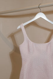 Beth Tweed Mini Dress - Fairy Floss Pink