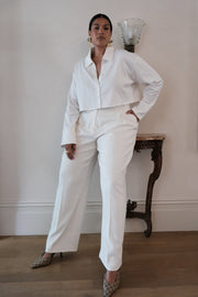 Amelie Suiting Straight Leg Pants - Ivory