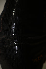 Carleigh Sequin Halter Mini Dress - Black