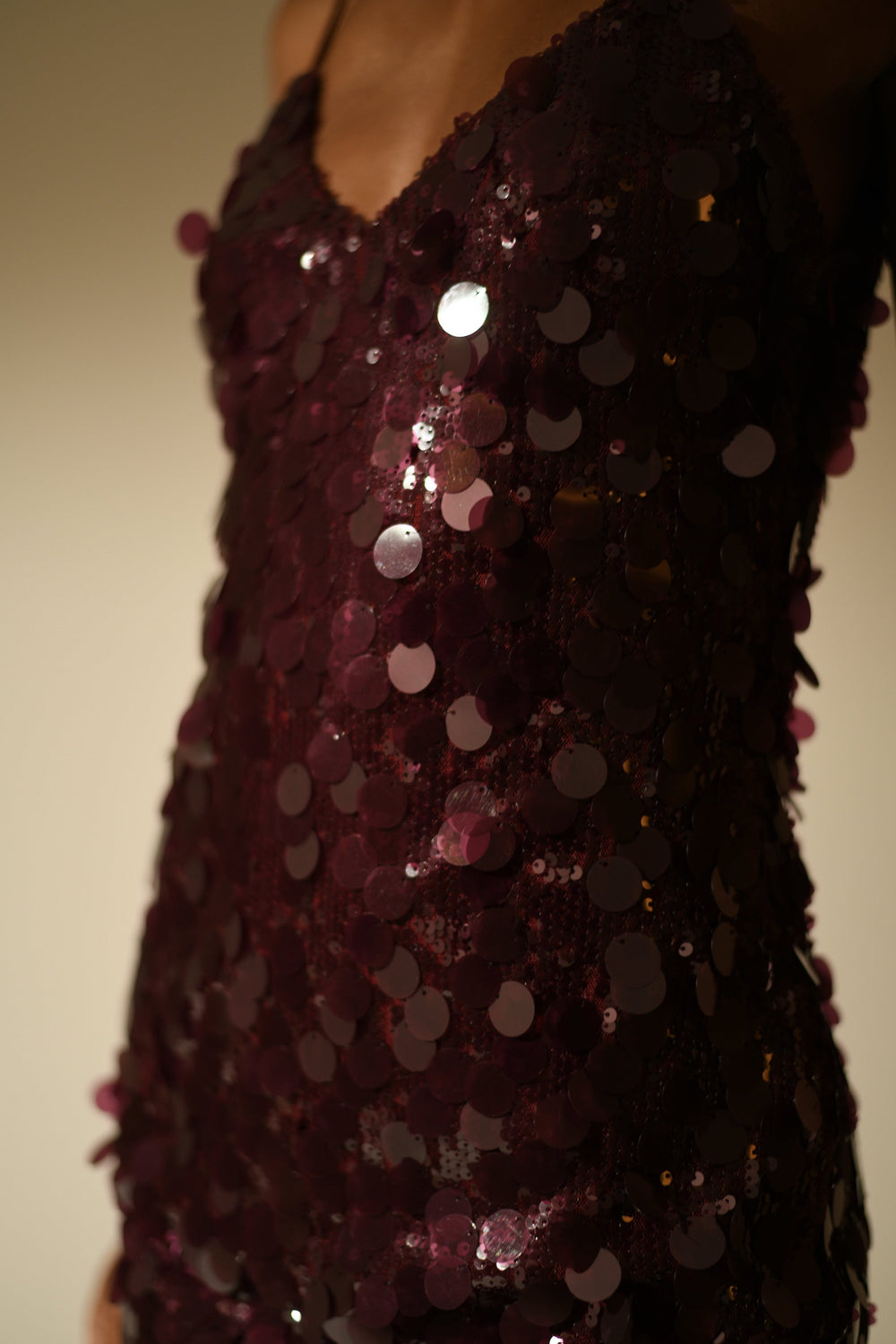 Romilly Sequin Mini Dress - Burgundy
