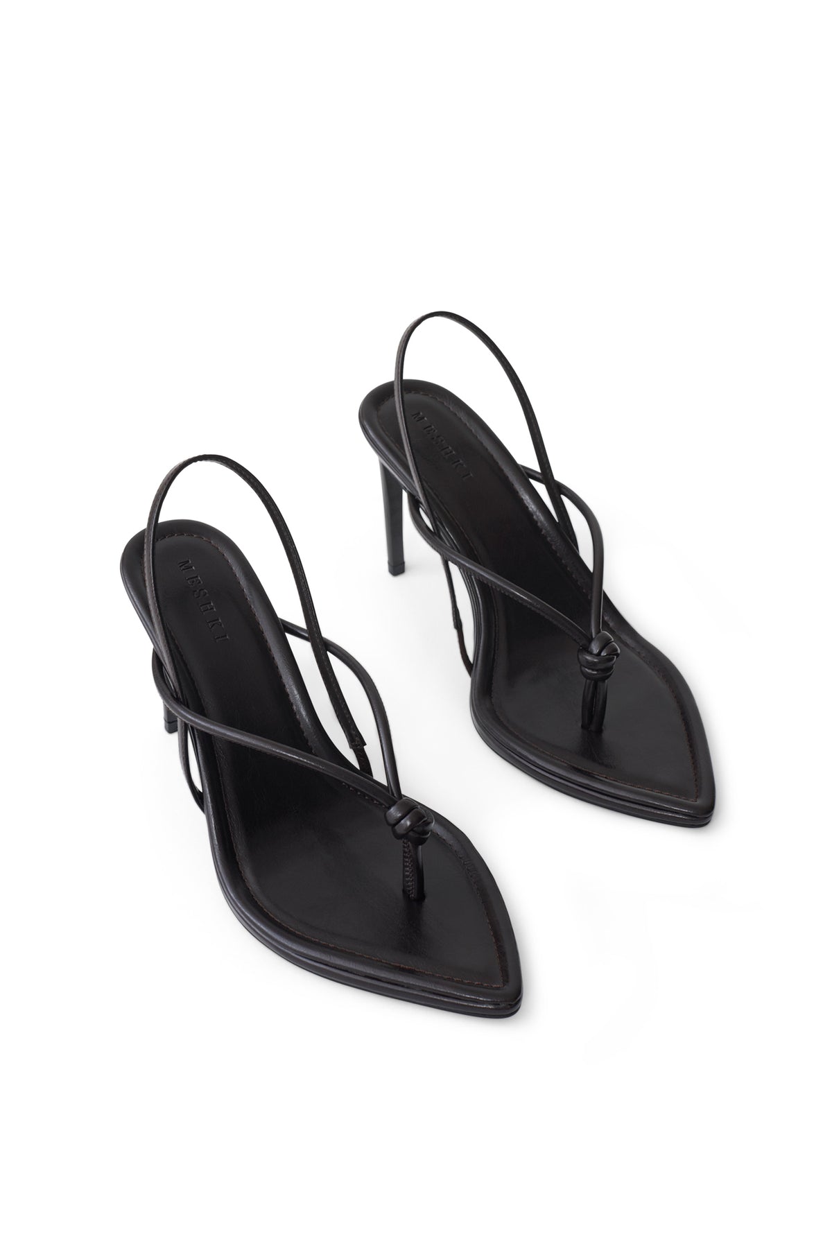 Nikkie Knot Sling Back Heel - Chocolate