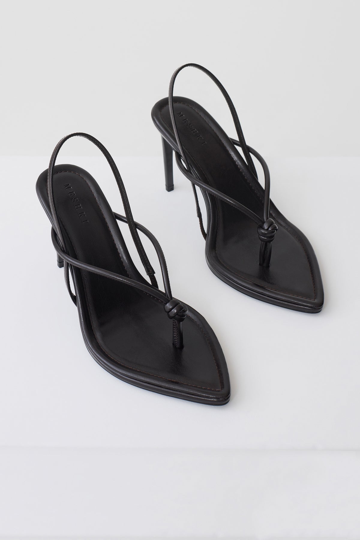 Nikkie Knot Sling Back Heel - Chocolate
