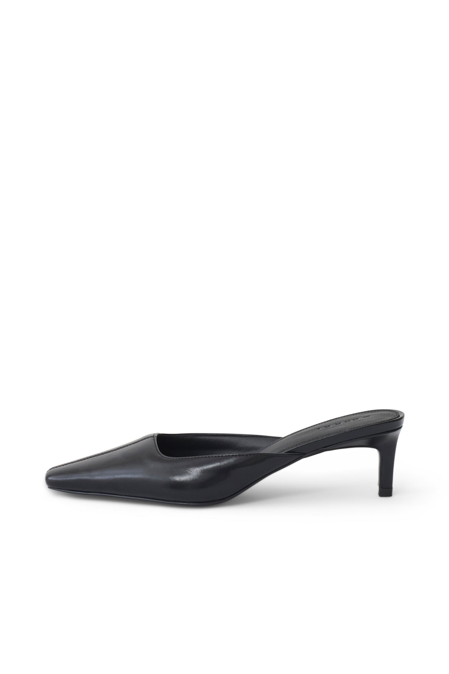 Stevie Pointed Square Toe Mule - Black