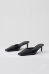 Stevie Pointed Square Toe Mule - Black