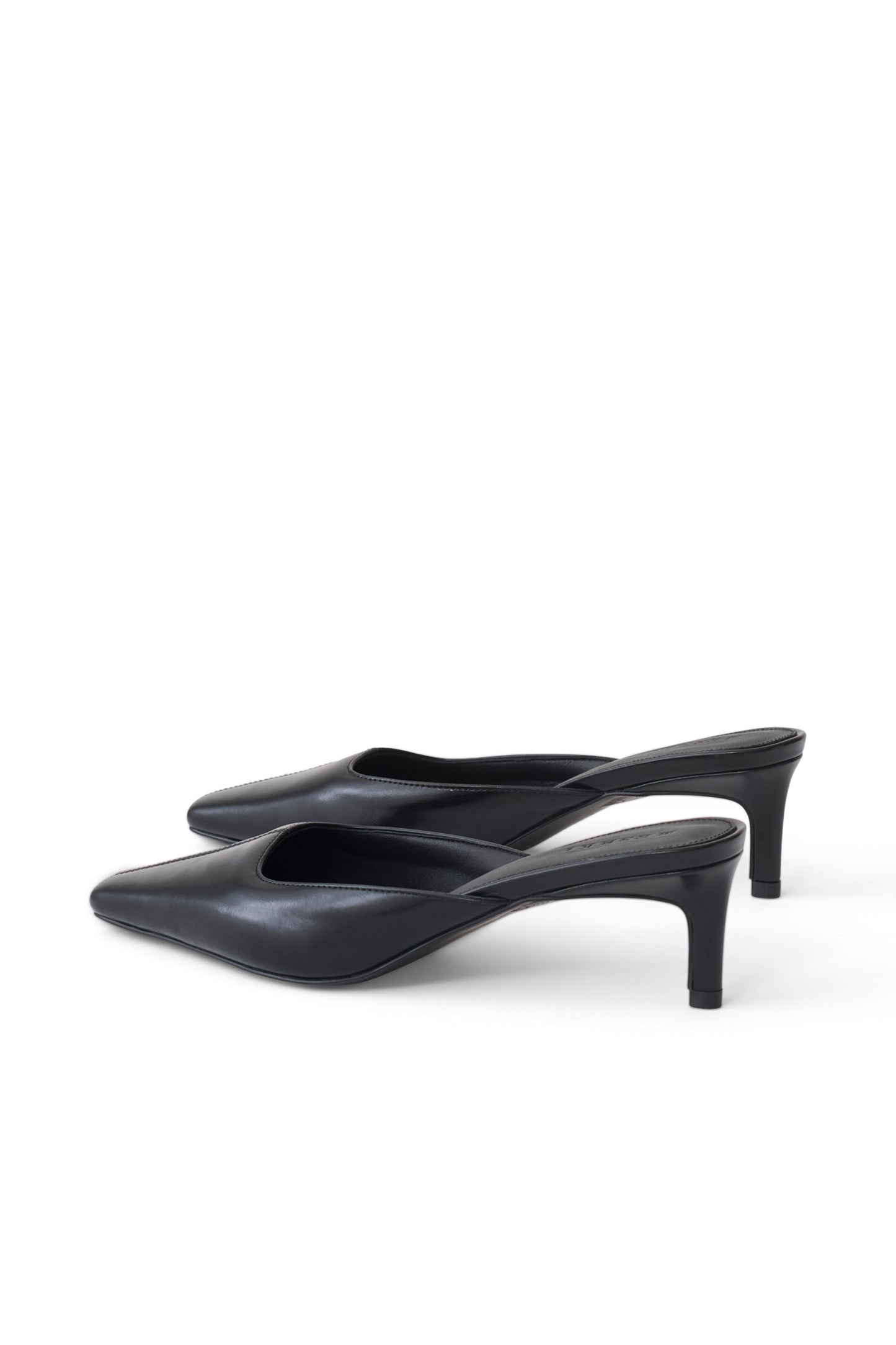 Stevie Pointed Square Toe Mule - Black
