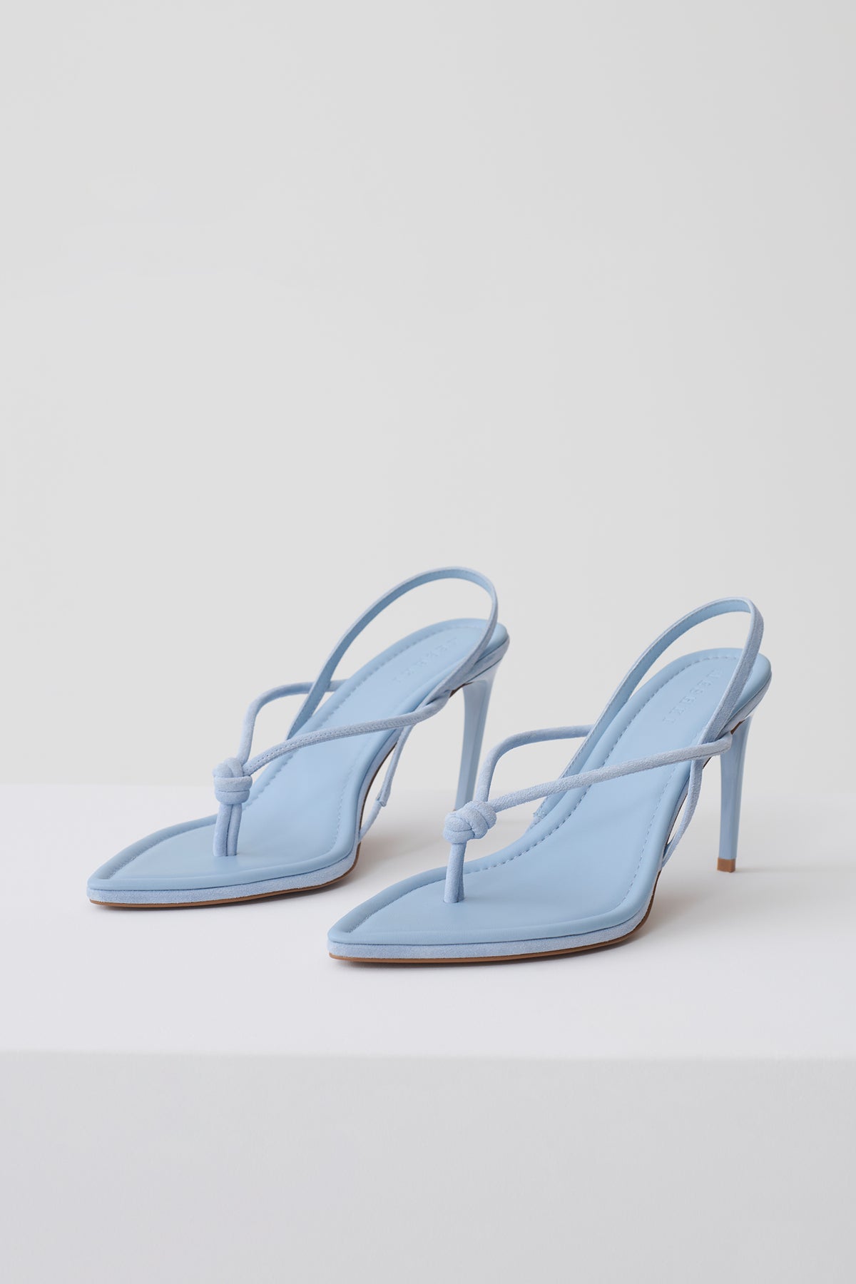 Nikkie Knot Sling Back Heel - Pale Blue Suede #2