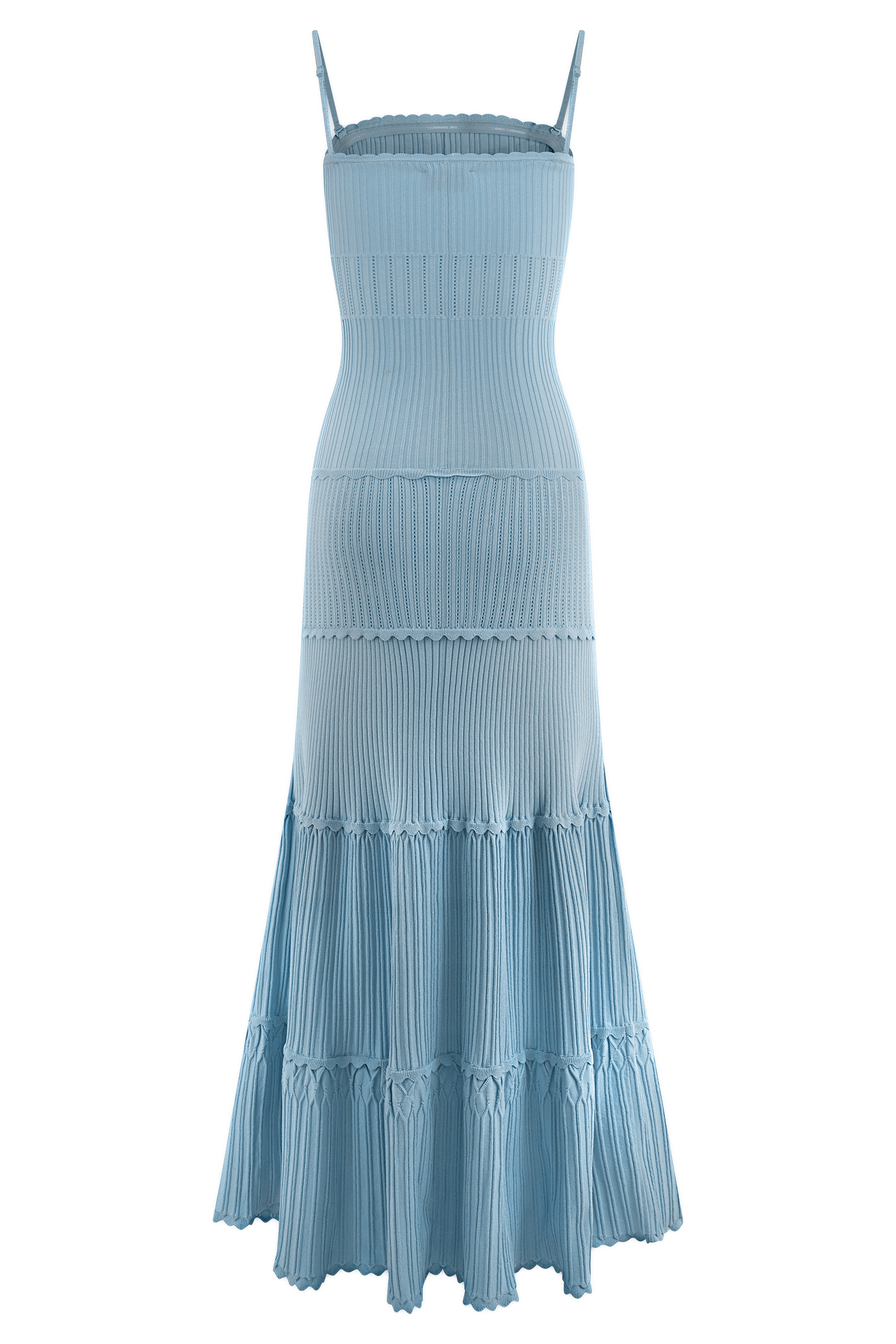 Finley Pointelle Knit Maxi Dress - Cornflower Blue | MESHKI