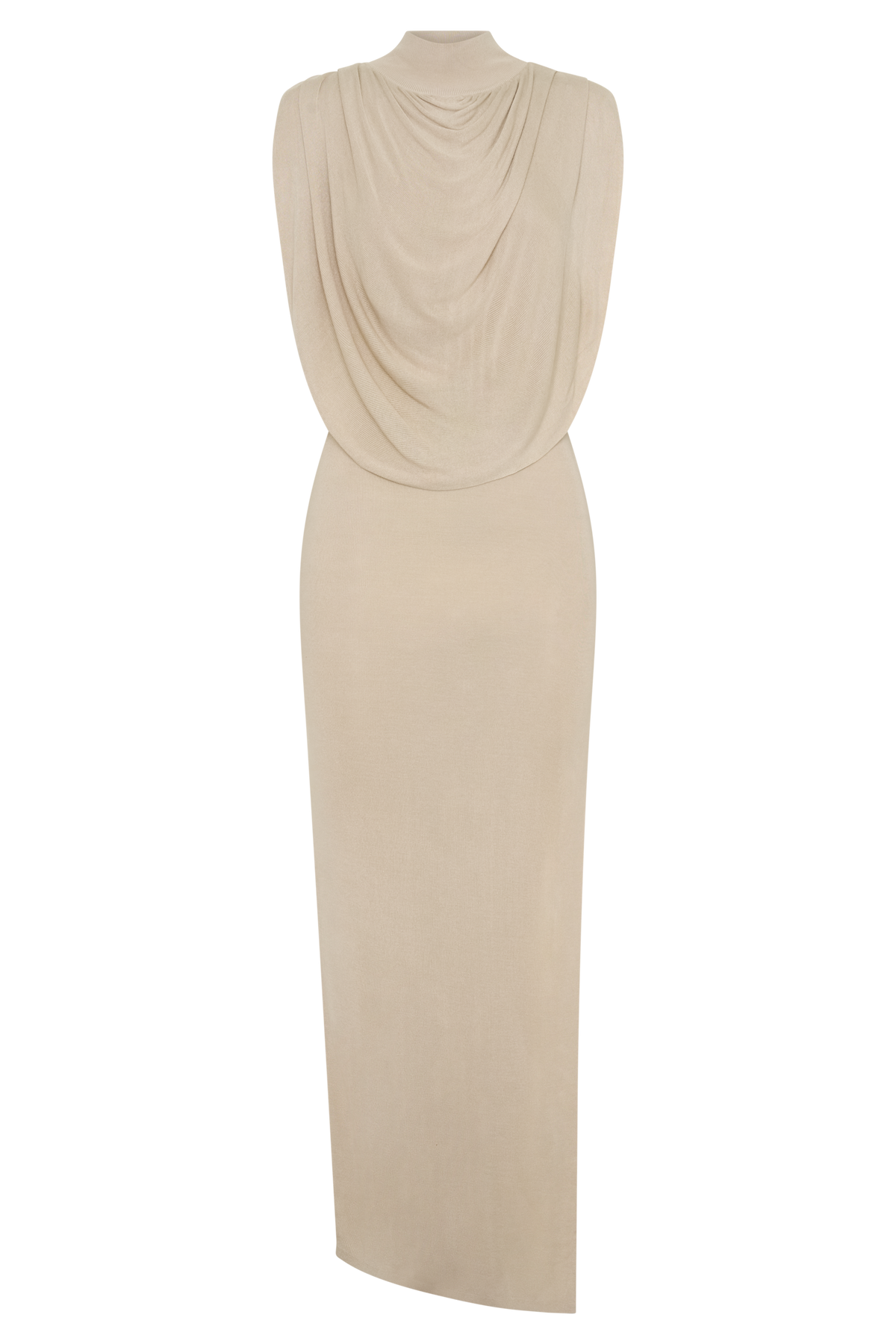 Alexandre Drape Front Knit Maxi Dress - Nude #8