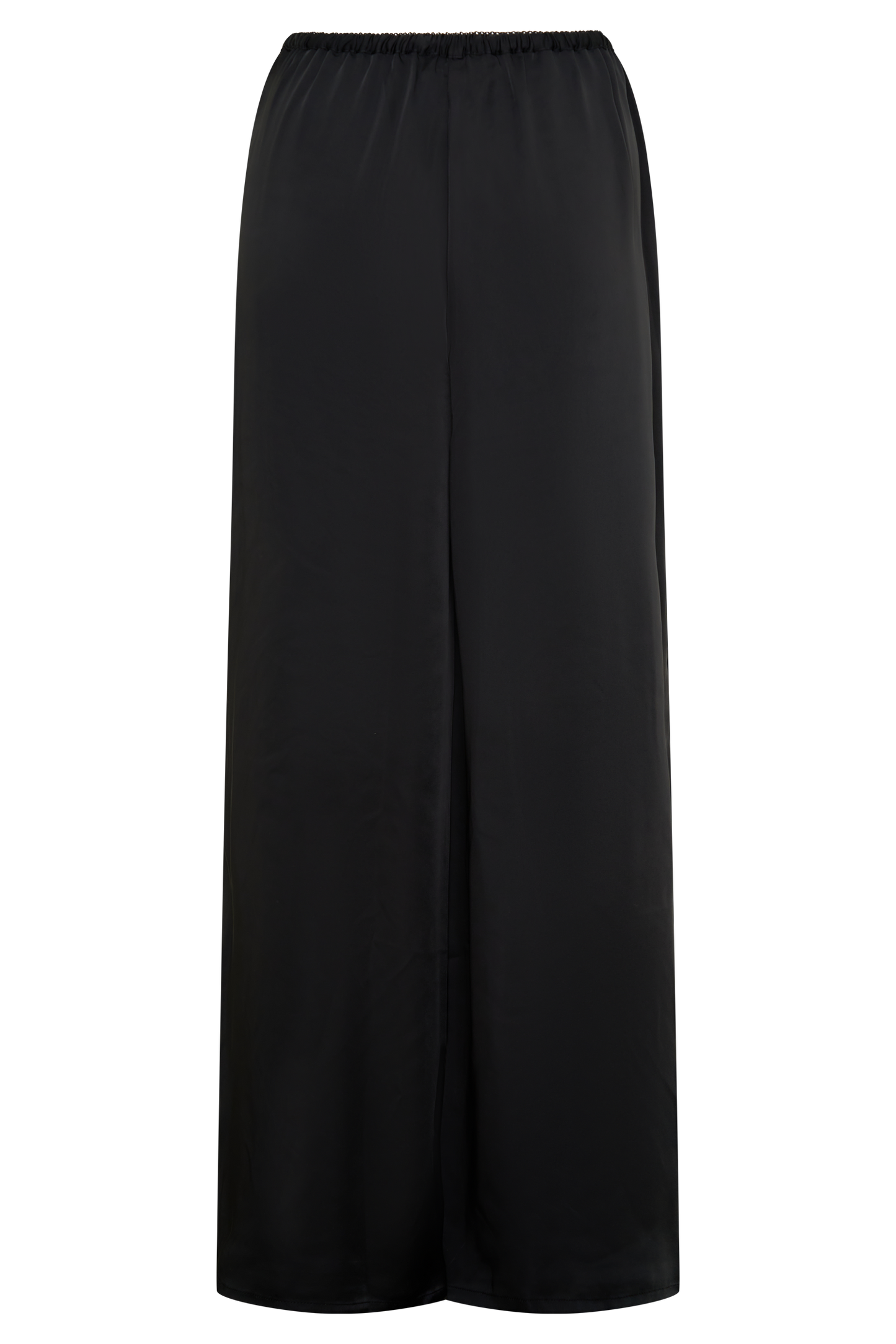 Alysa Satin And Lace Straight Pants - Black