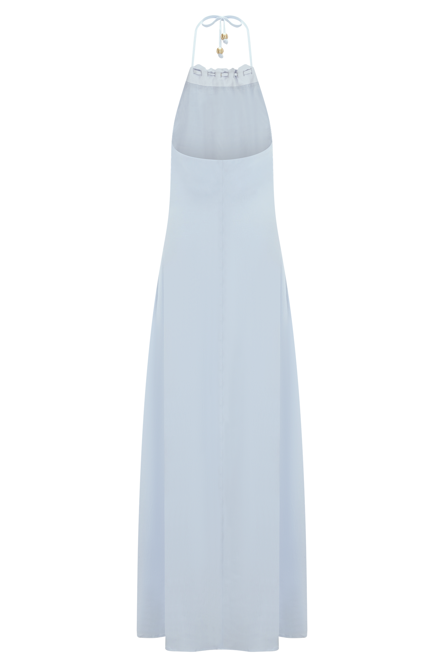 Abeda Cotton Maxi Dress With Hardware - Pale Blue #7