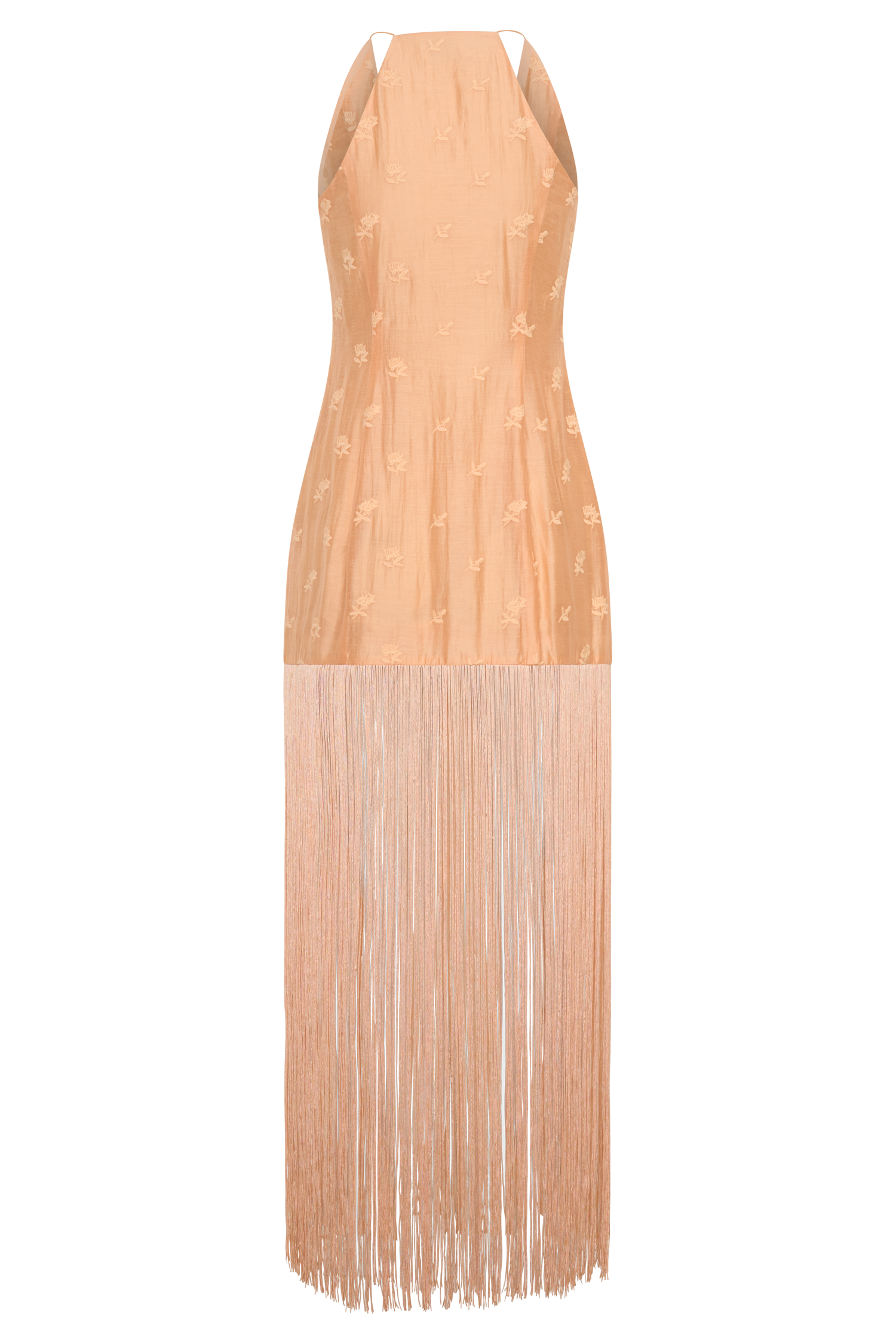 Abigail V Neck Fringe Maxi Dress - Orange #6