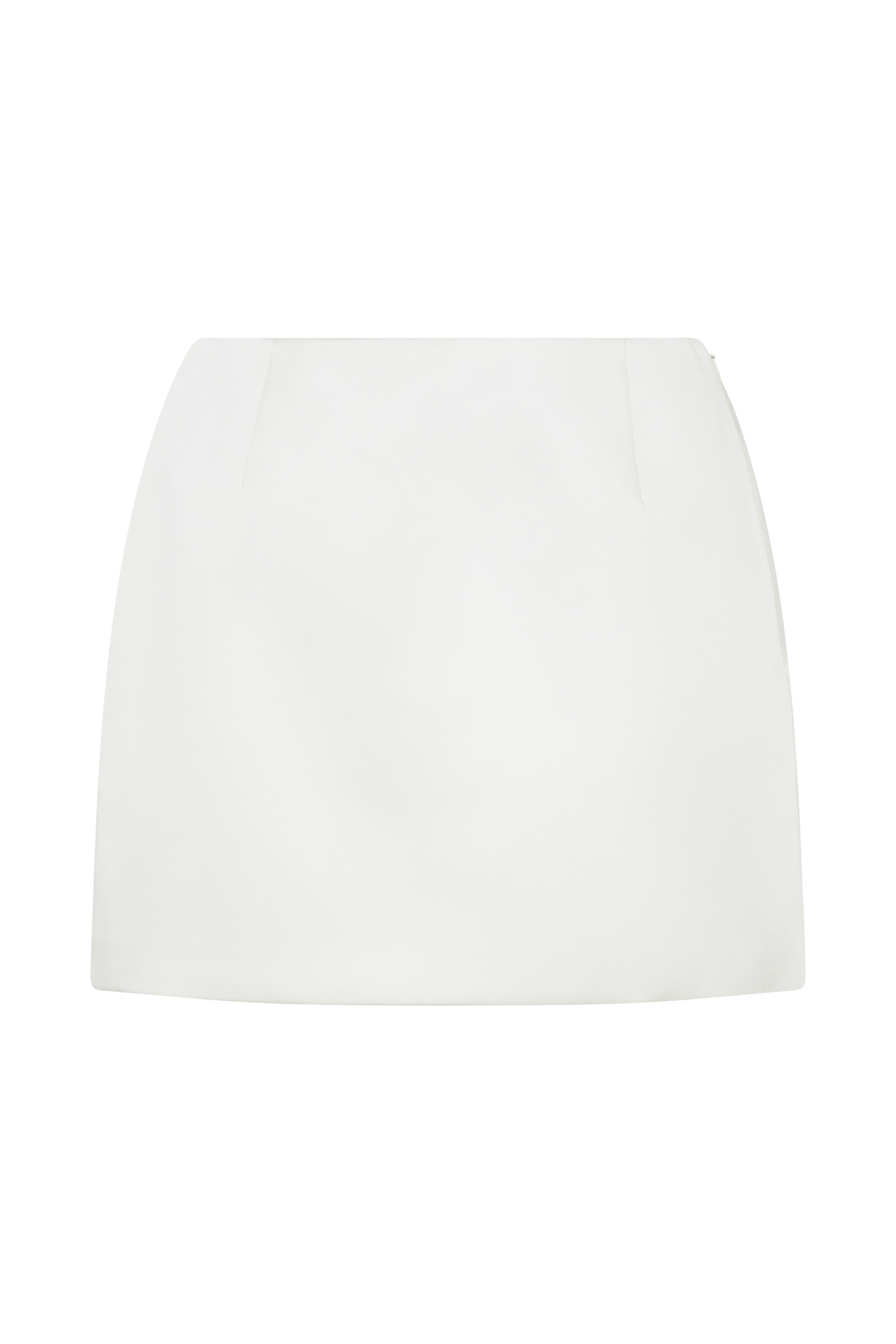 Adeline Satin Mini Skirt - White #9