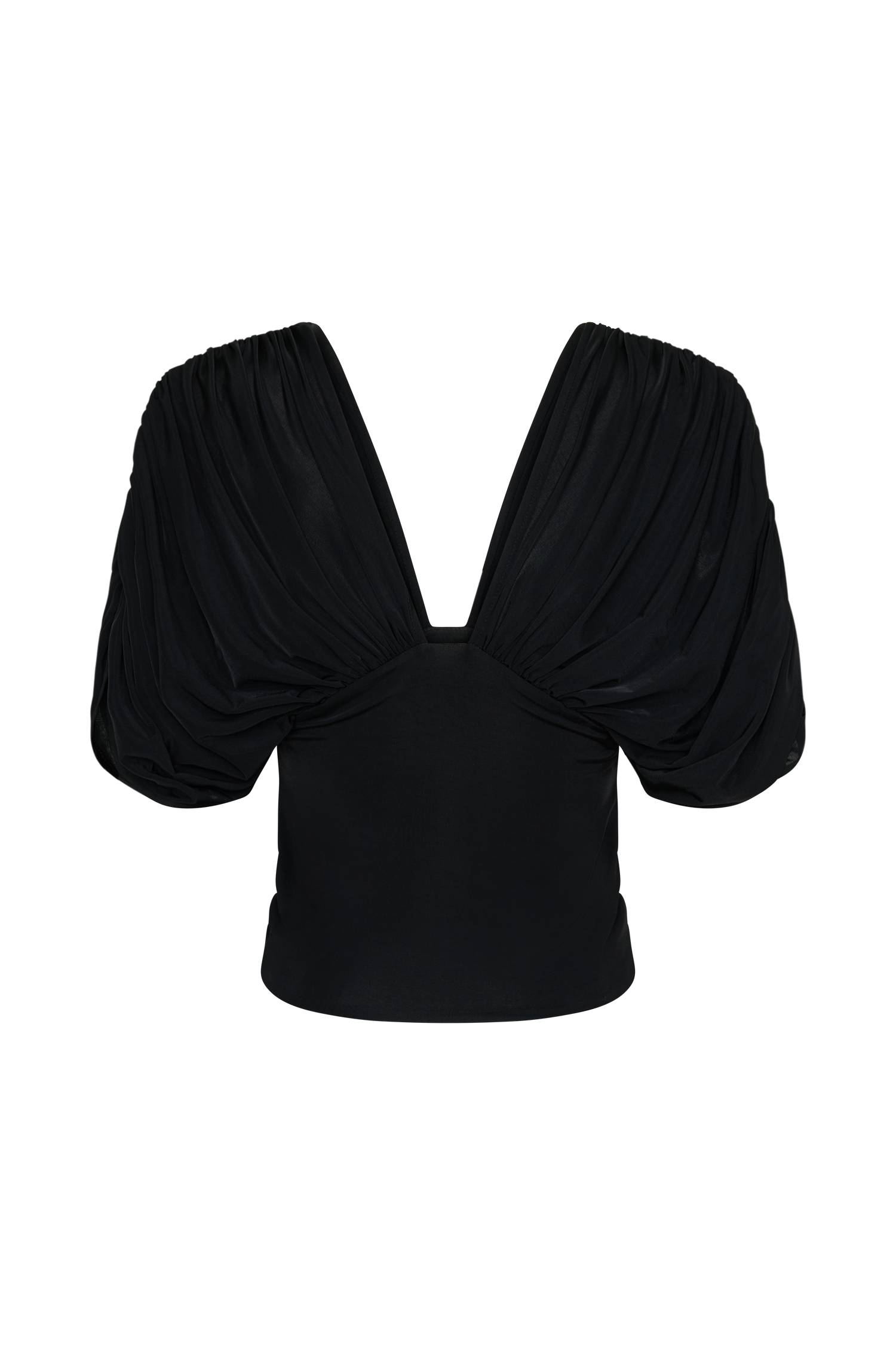 Aerin Gathered Bodice Top - Black #10
