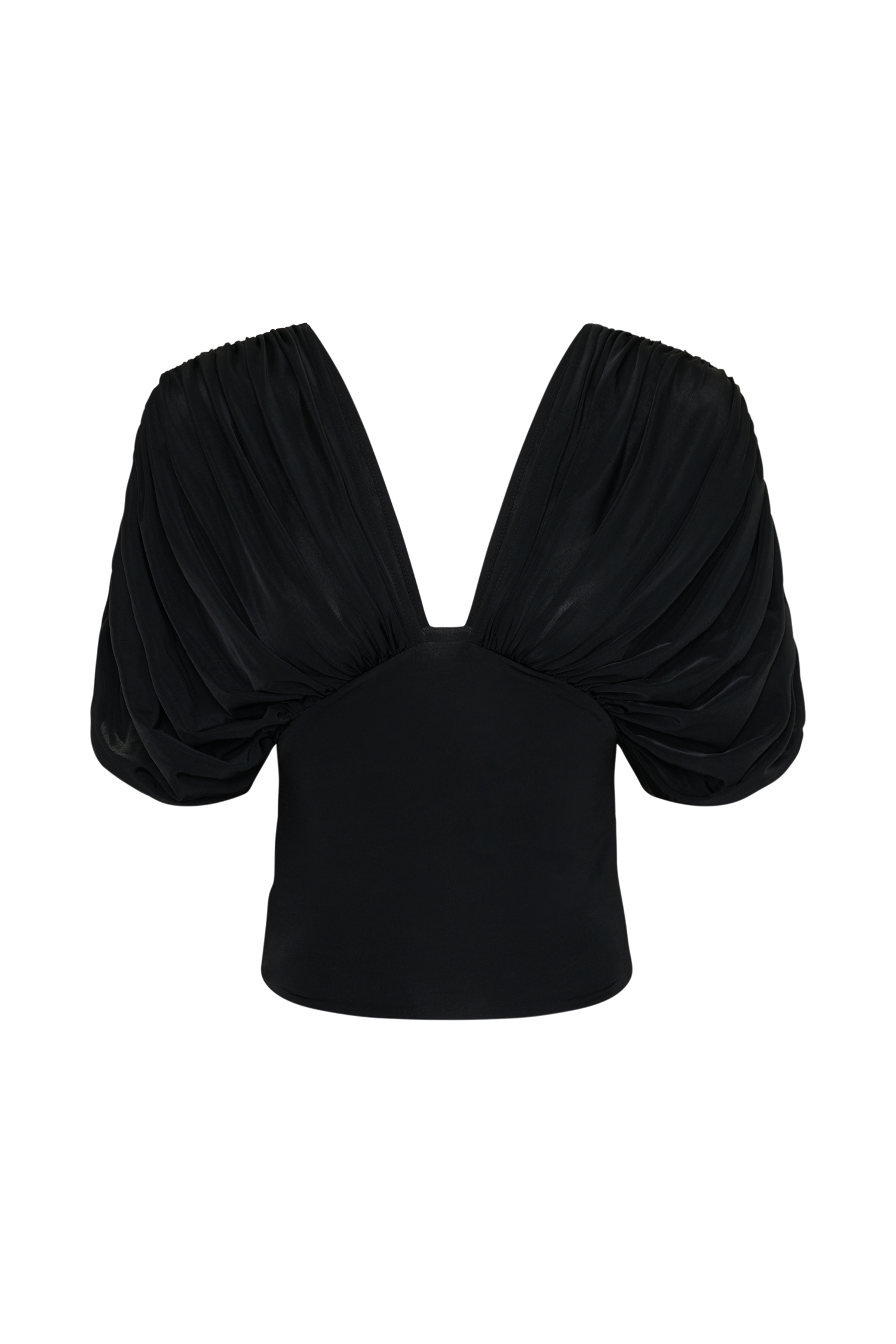 Aerin Gathered Bodice Top - Black #11