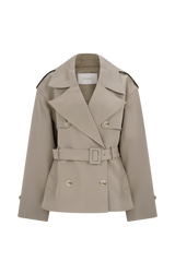 Alden Short Trench Jacket - Pebble