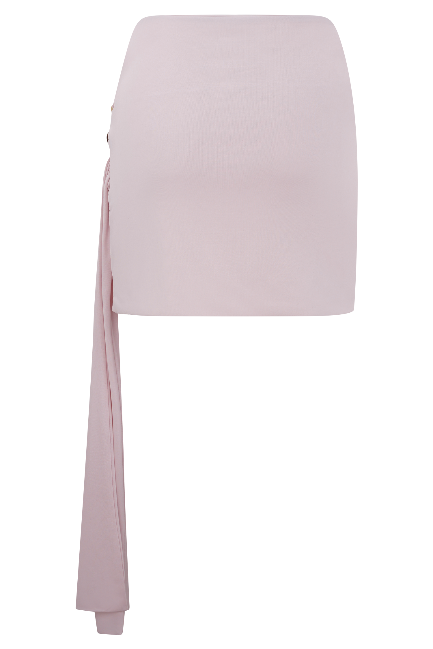 Alicent Slinky Beaded Mini Skirt Pale Pink MESHKI