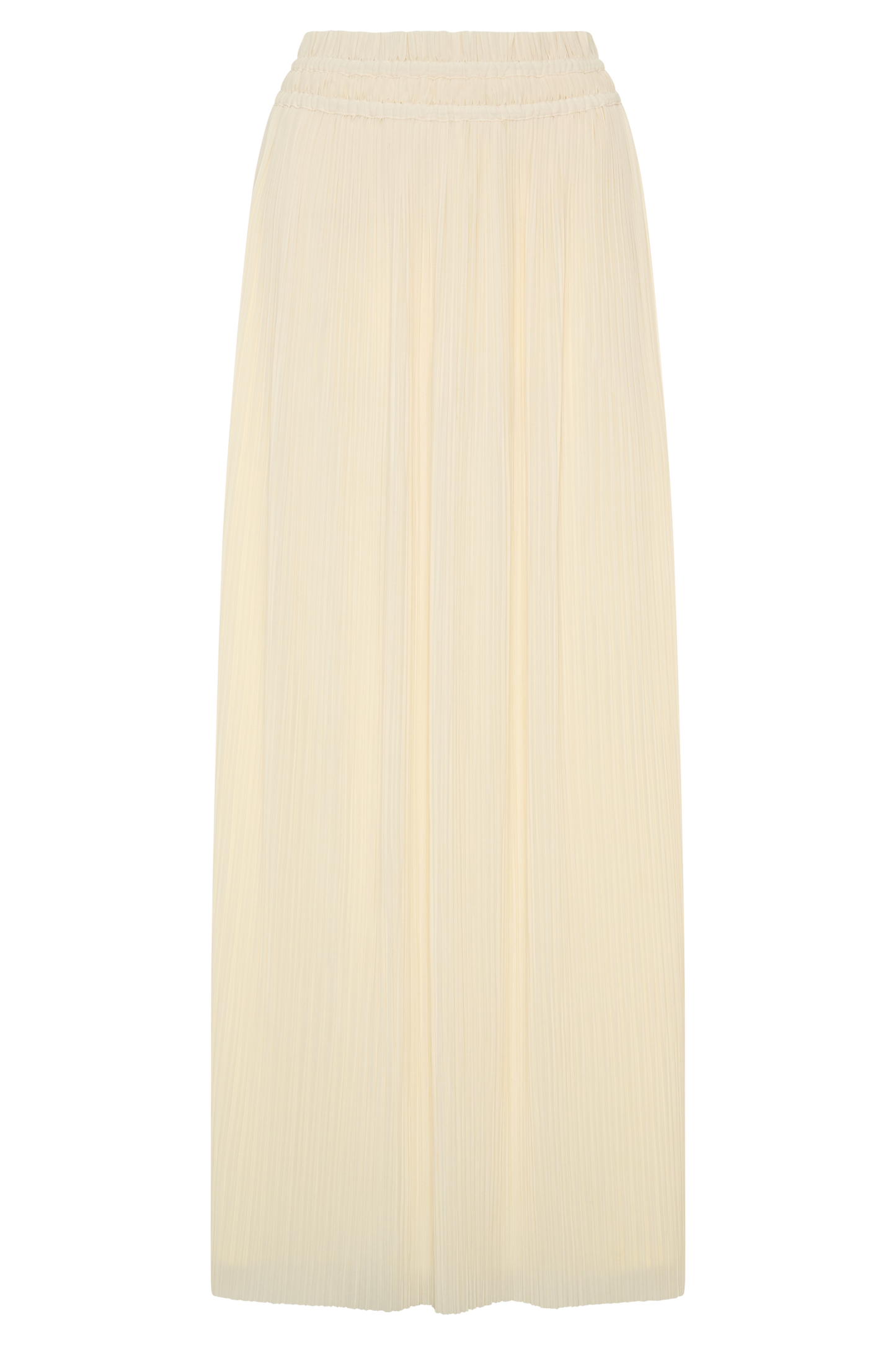 Amaris Gathered Plisse Maxi Skirt - Lemon