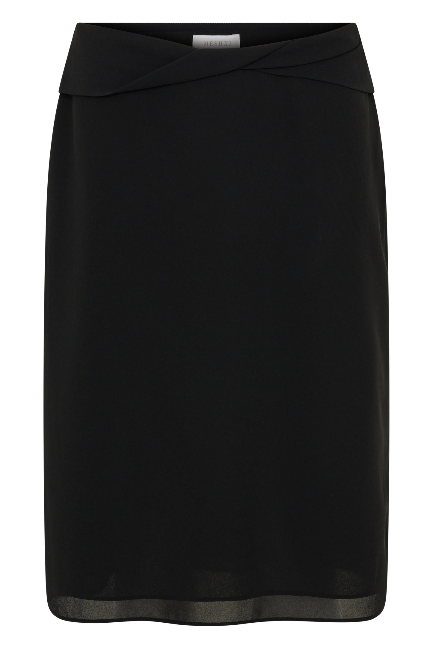 Amelia Chiffon Midi Skirt - Black