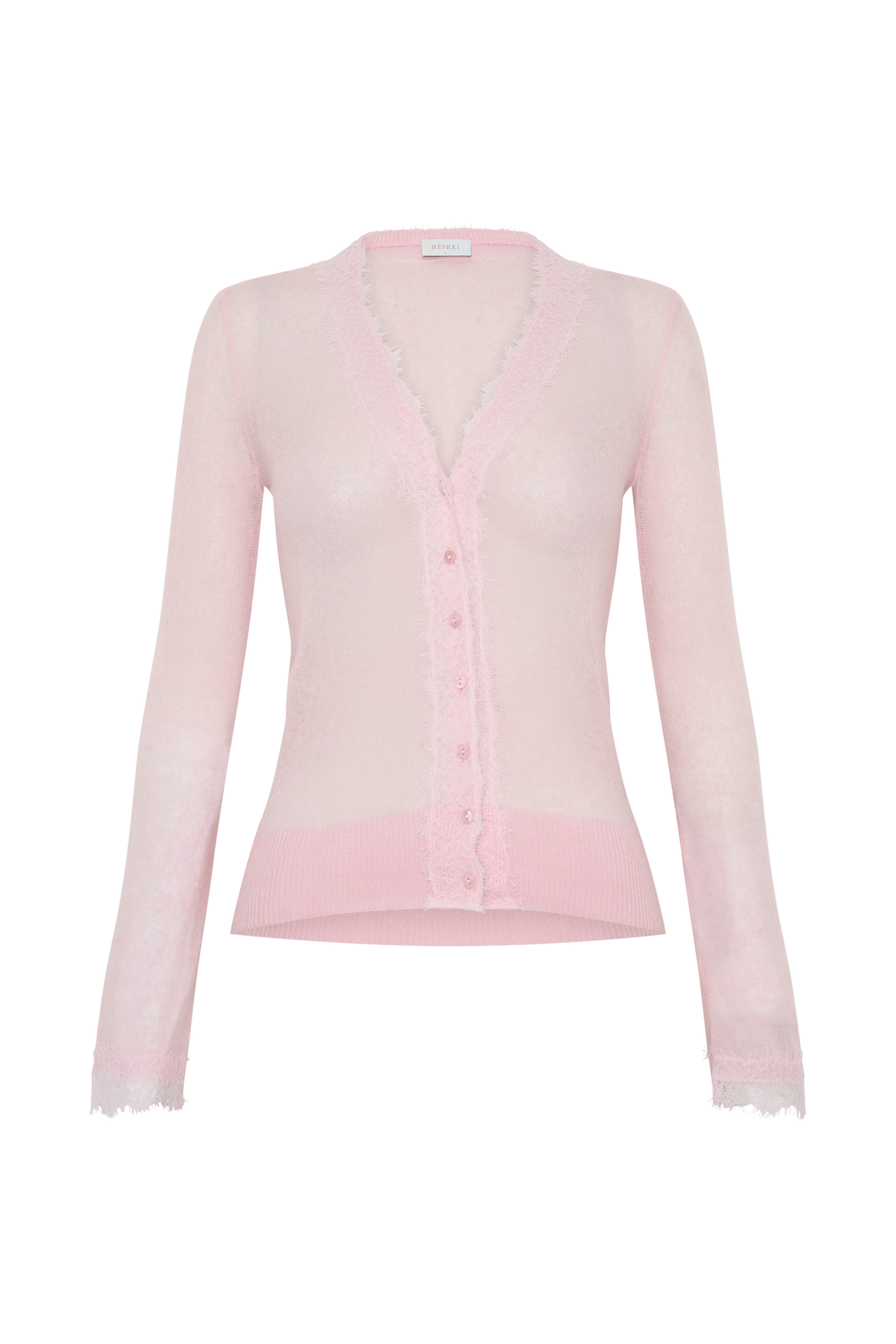 Amrita Lace Knit Cardigan - Baby Pink #8