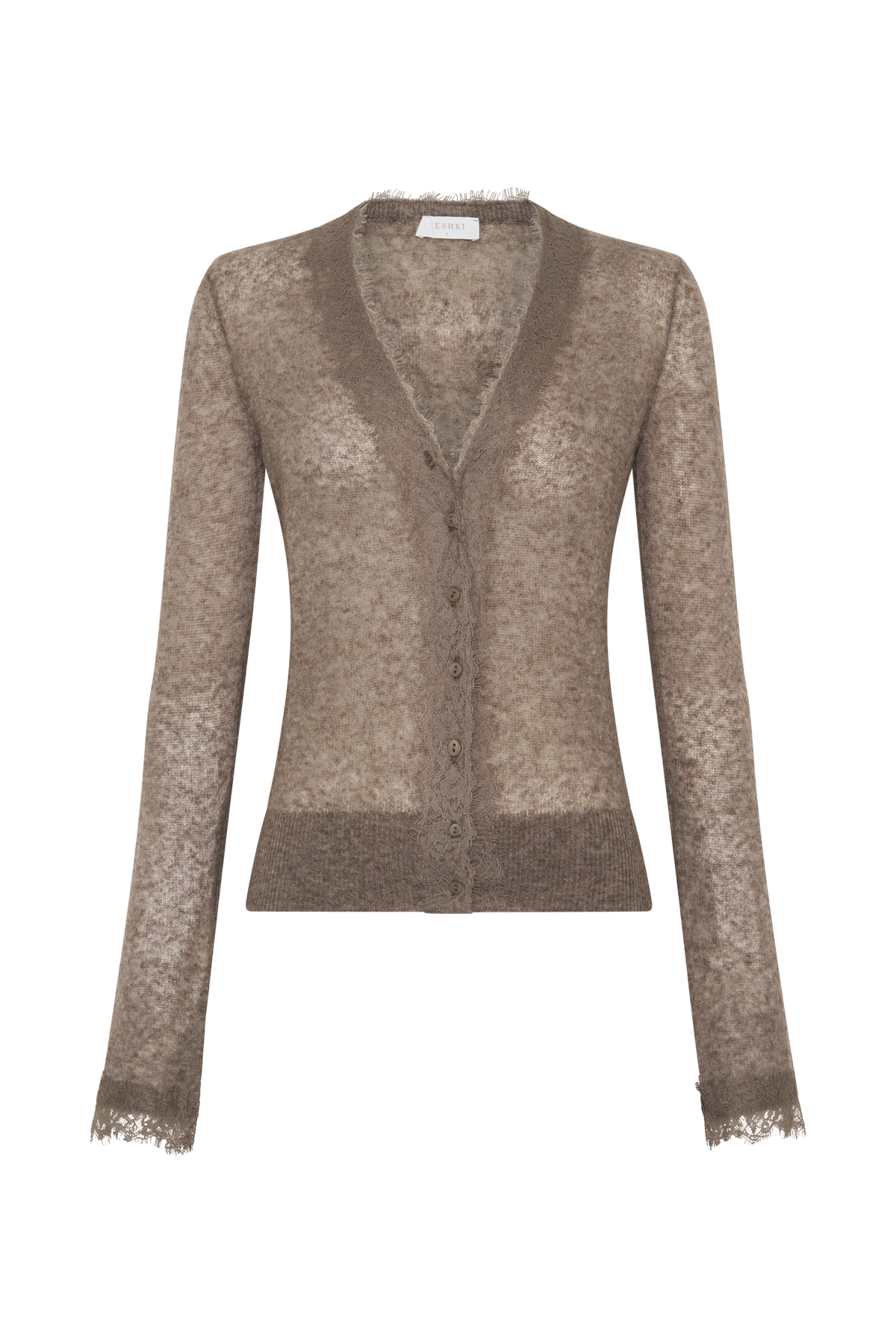 Amrita Lace Knit Cardigan - Oatmeal #8