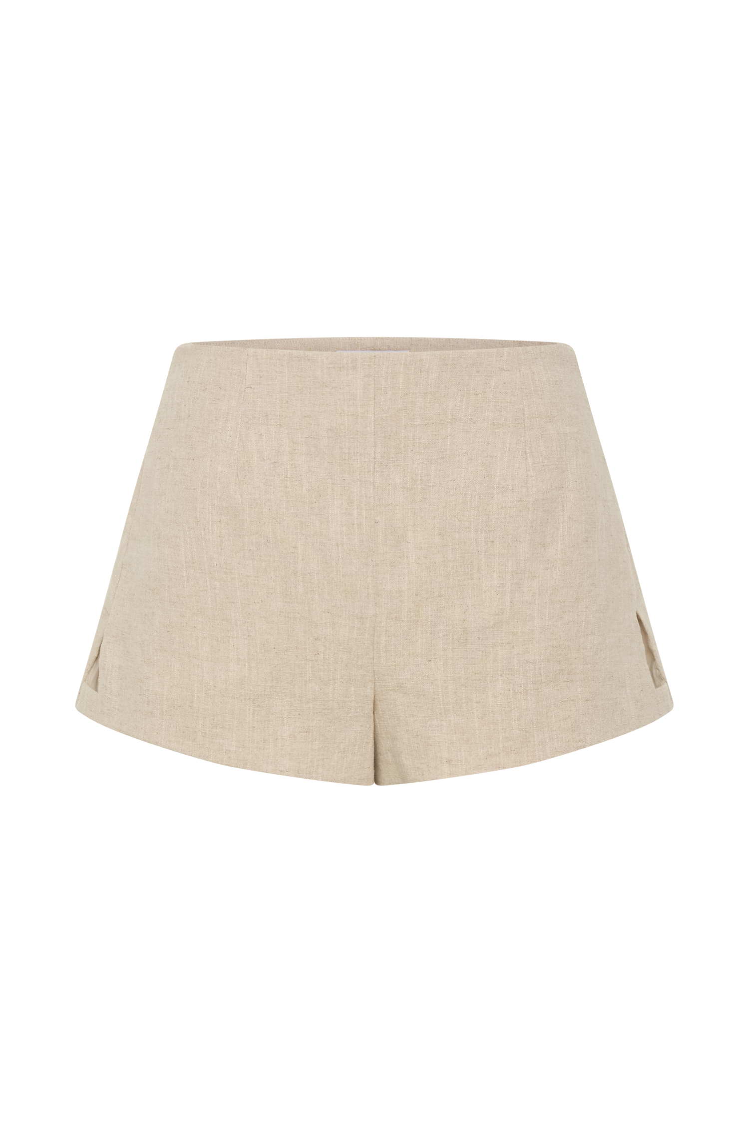 Anahita Tie Front Linen Short - Natural #9