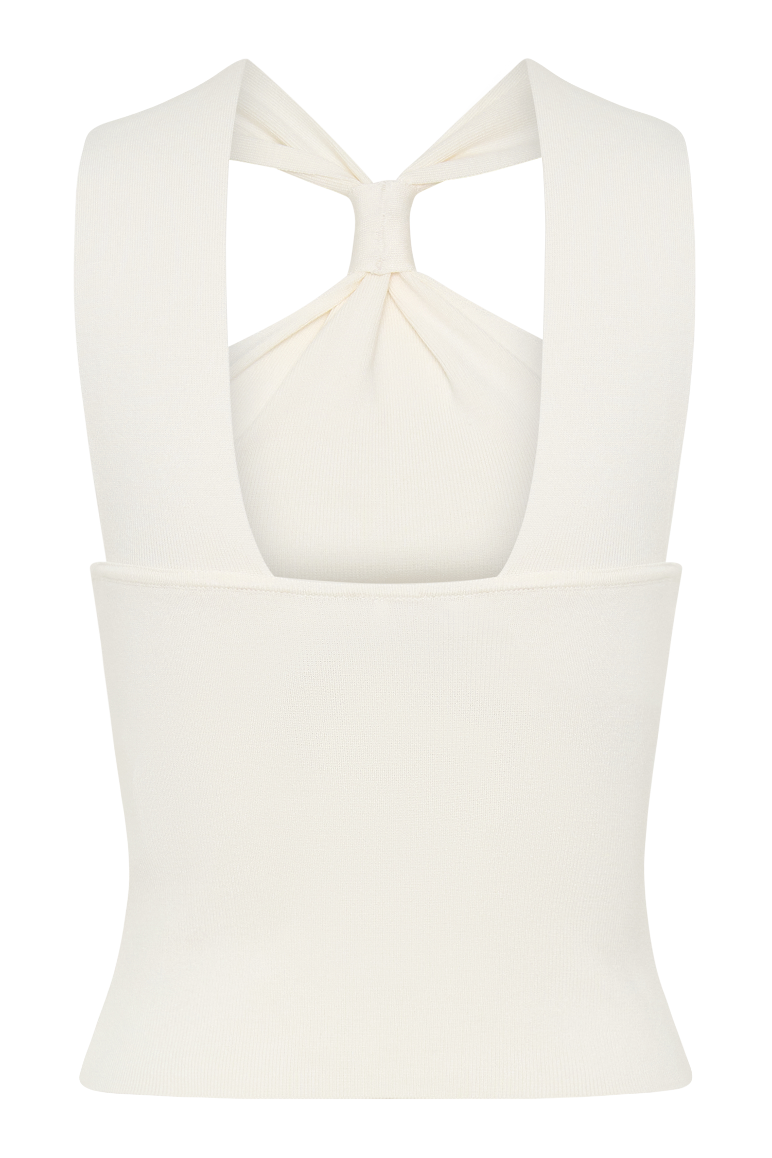 Angelika Twist Front Knit Top - Ivory #7