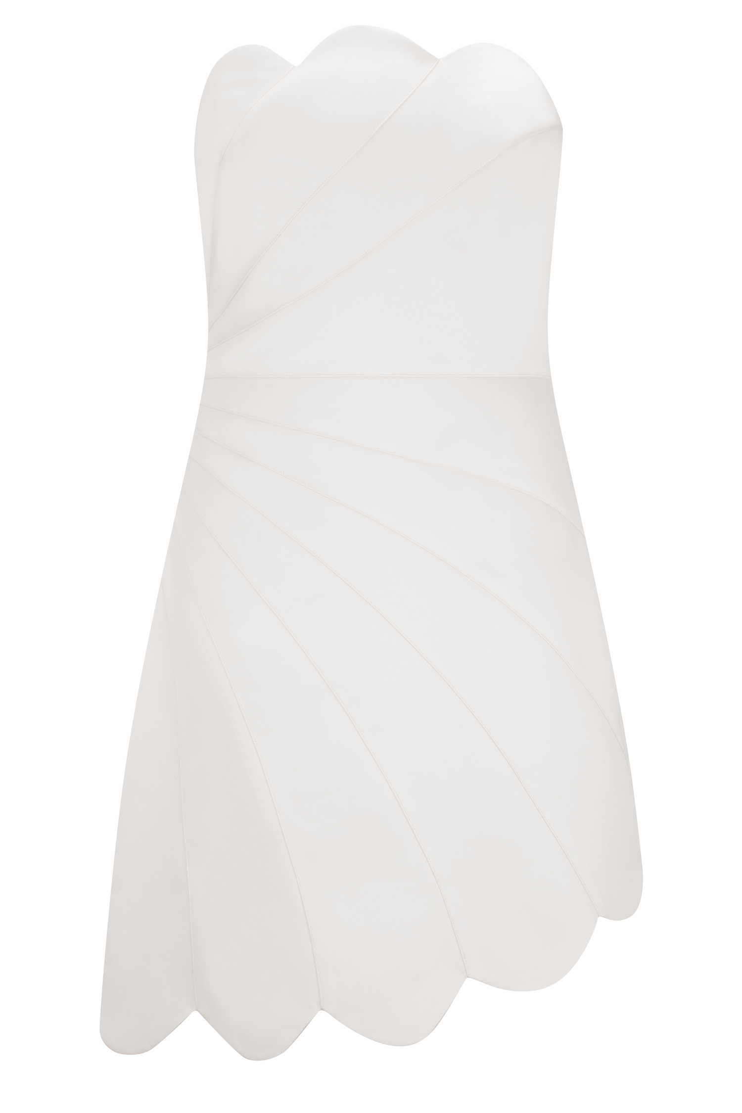 Atenea Satin Mini Dress - White #9