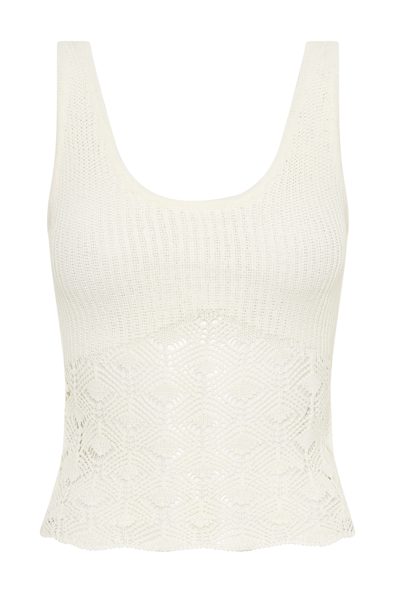 Atlantis Crochet Knit Top - White #11