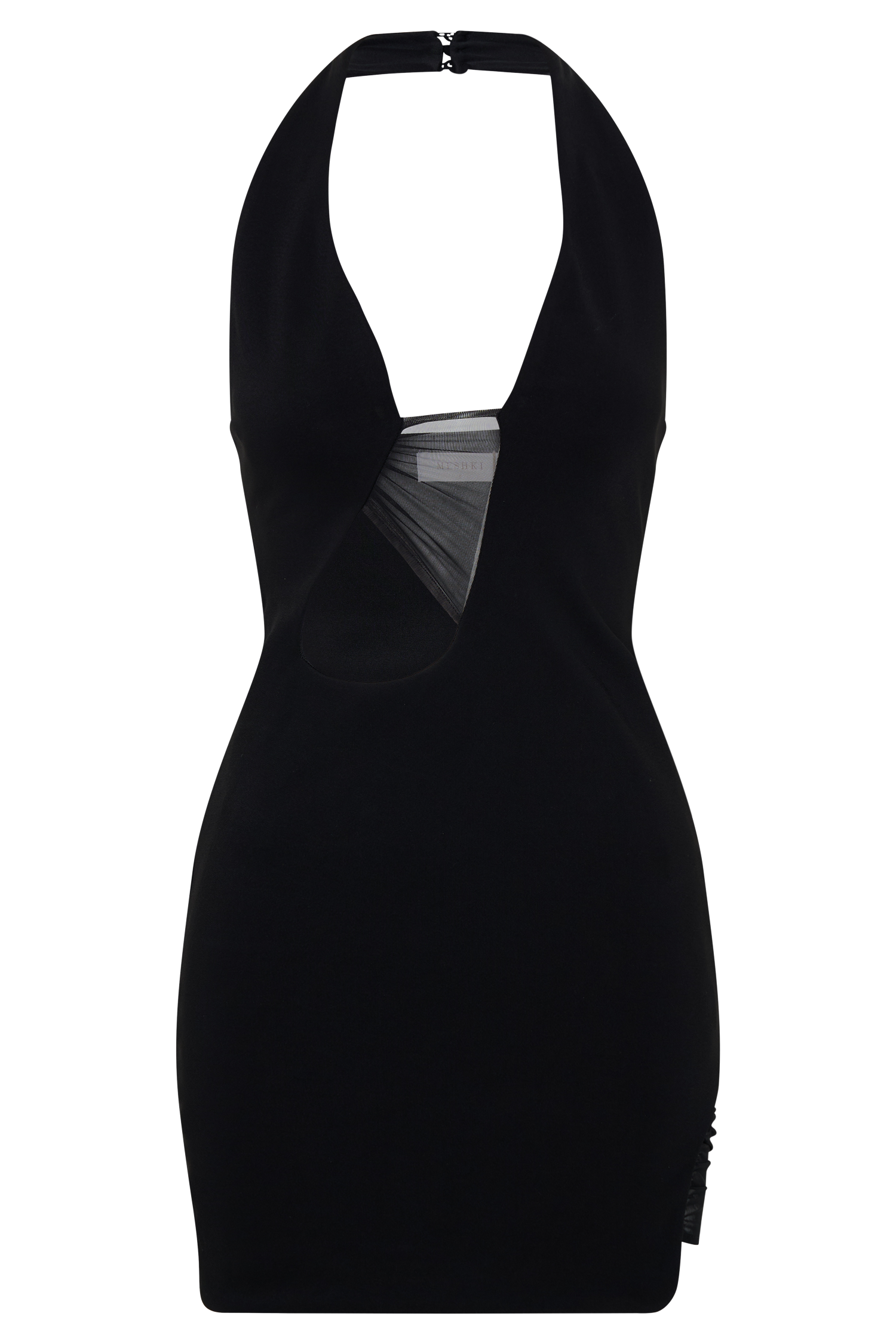 Aubree Crepe And Mesh Mini Dress - Black #9