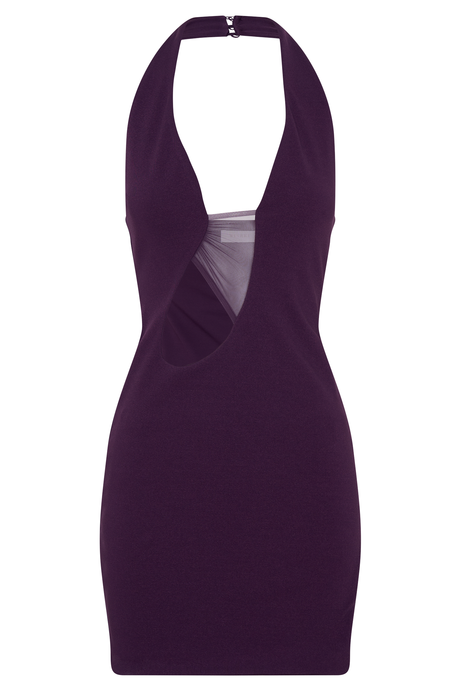 Aubree Crepe And Mesh Mini Dress - Purple #7