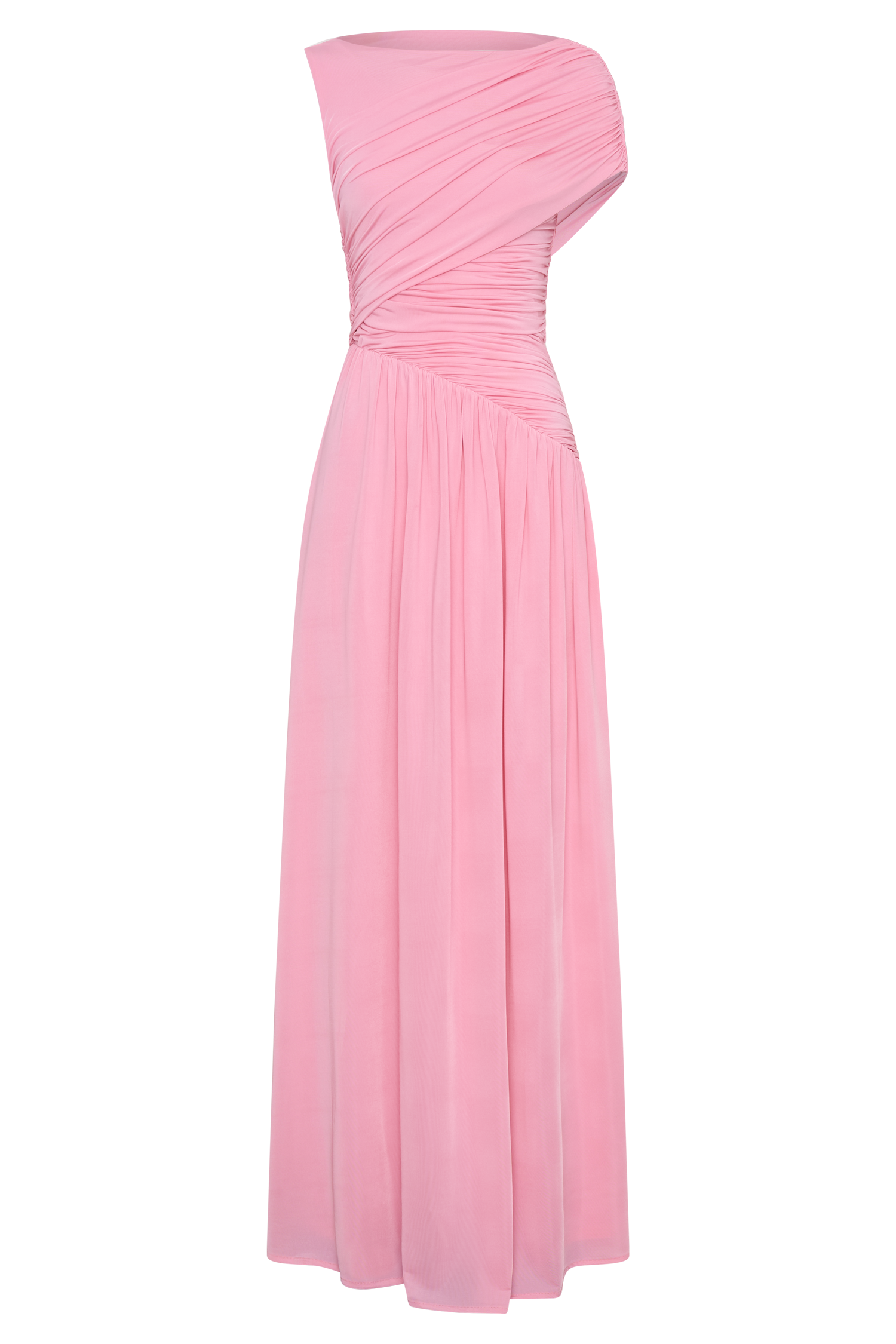 Ayeshya Slinky Asymmetric Maxi Dress - Candy Pink #7
