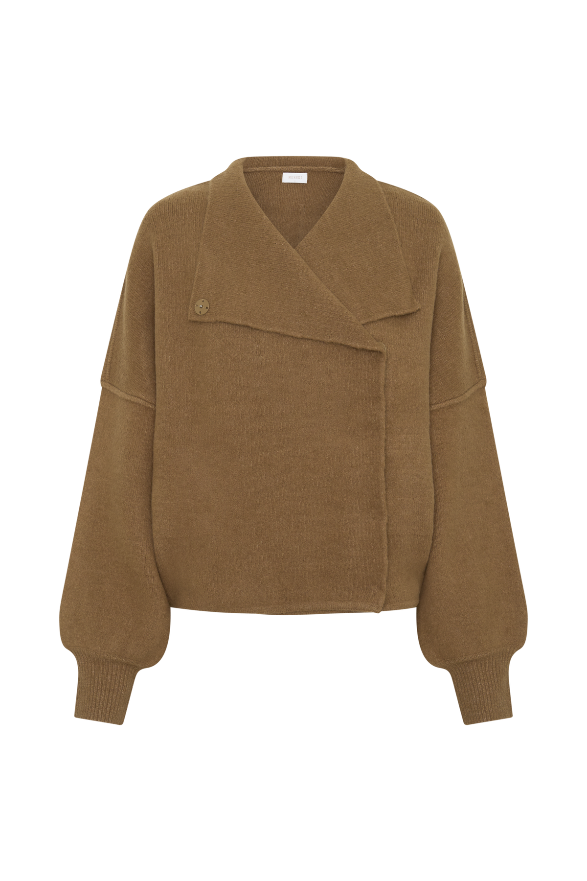 Brittany Blouson Knit Cardigan - Camel
