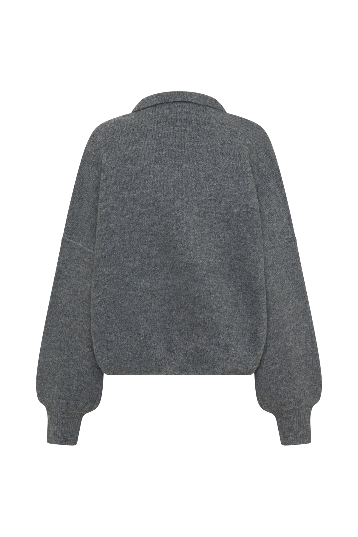 Brittany Blouson Knit Cardigan - Charcoal