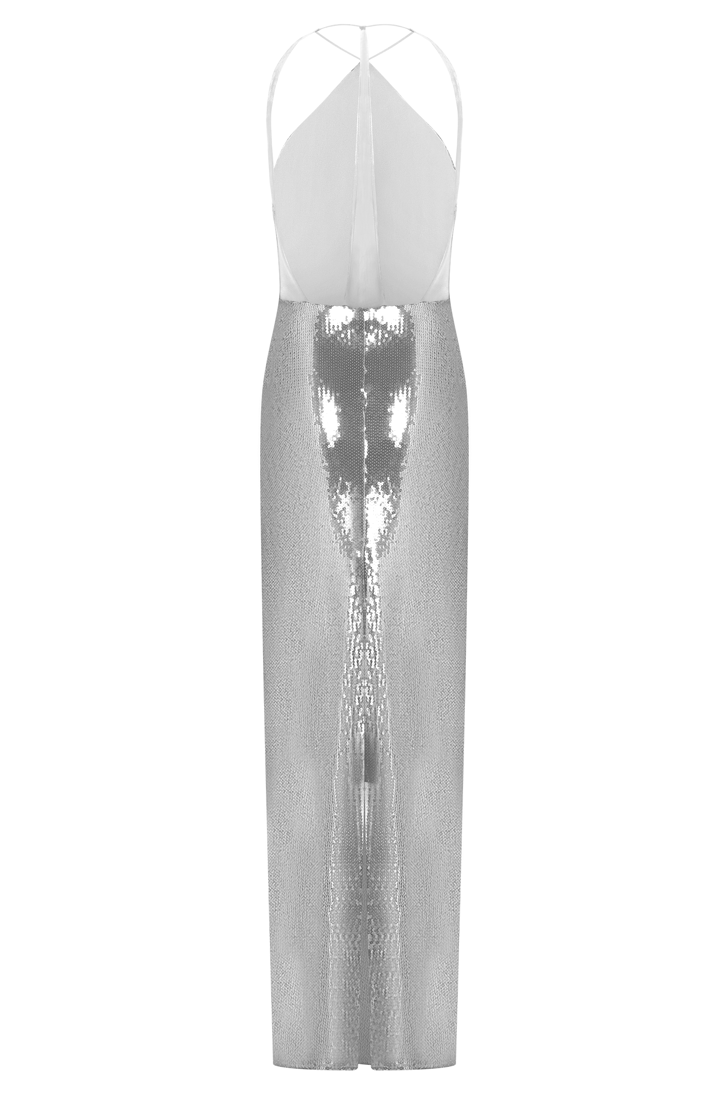 Baldwin Sequin Cut Out Maxi Dress - Silver #10